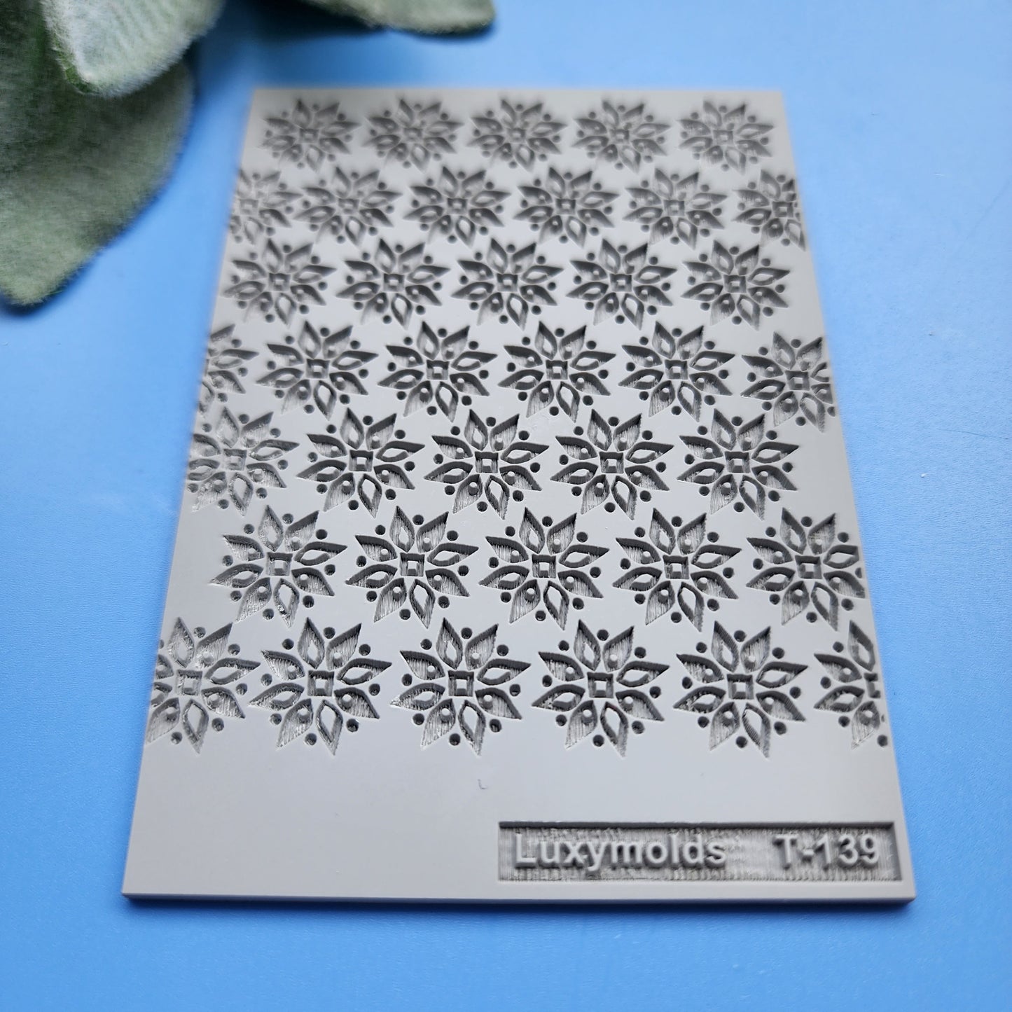 Polymer clay Texture tile Texture mat Clay stamp Polymer clay texture stencils "Flowers" T-139
