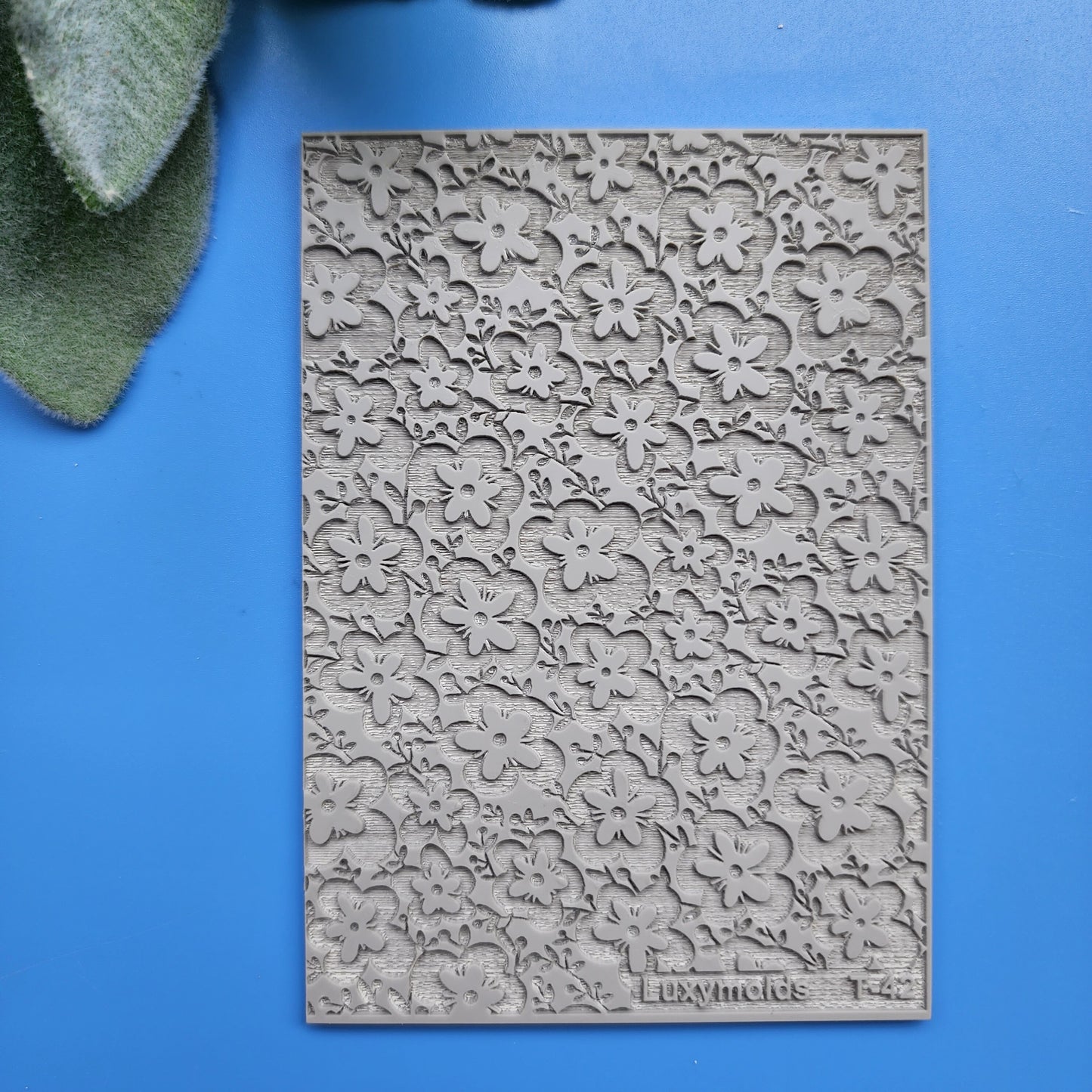 Polymer clay Texture tile Texture mat Clay stamp Polymer clay texture stencils "Flowers" T-42