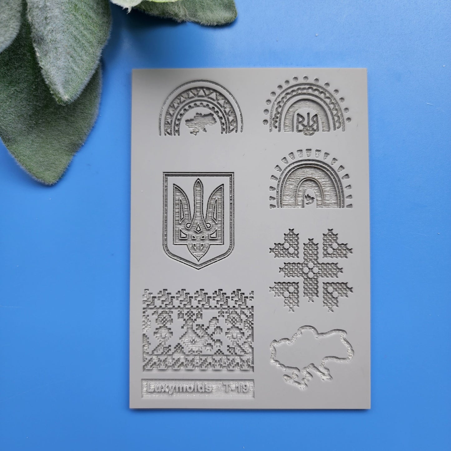 Polymer clay Texture tile Texture mat Clay stamp Polymer clay texture stencils "Ukraine pattern" T-19
