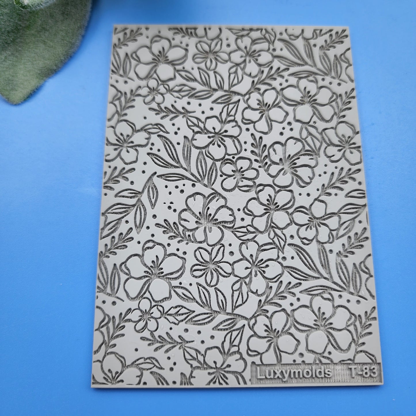 Polymer clay Texture tile Texture mat Clay stamp Polymer clay texture stencils "Flowers" T-83