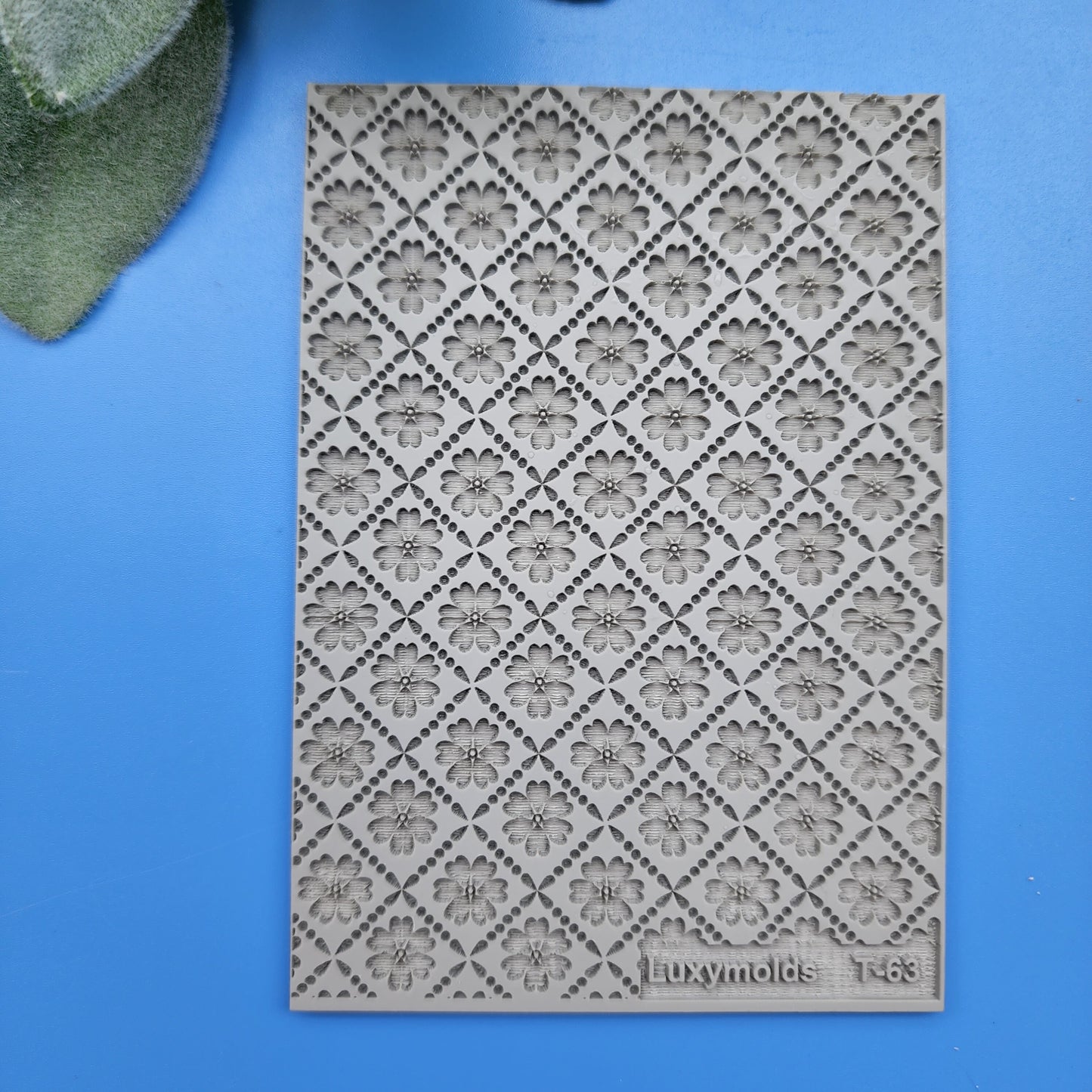 Polymer clay Texture tile Texture mat Clay stamp Polymer clay texture stencils "Flowers" T-63