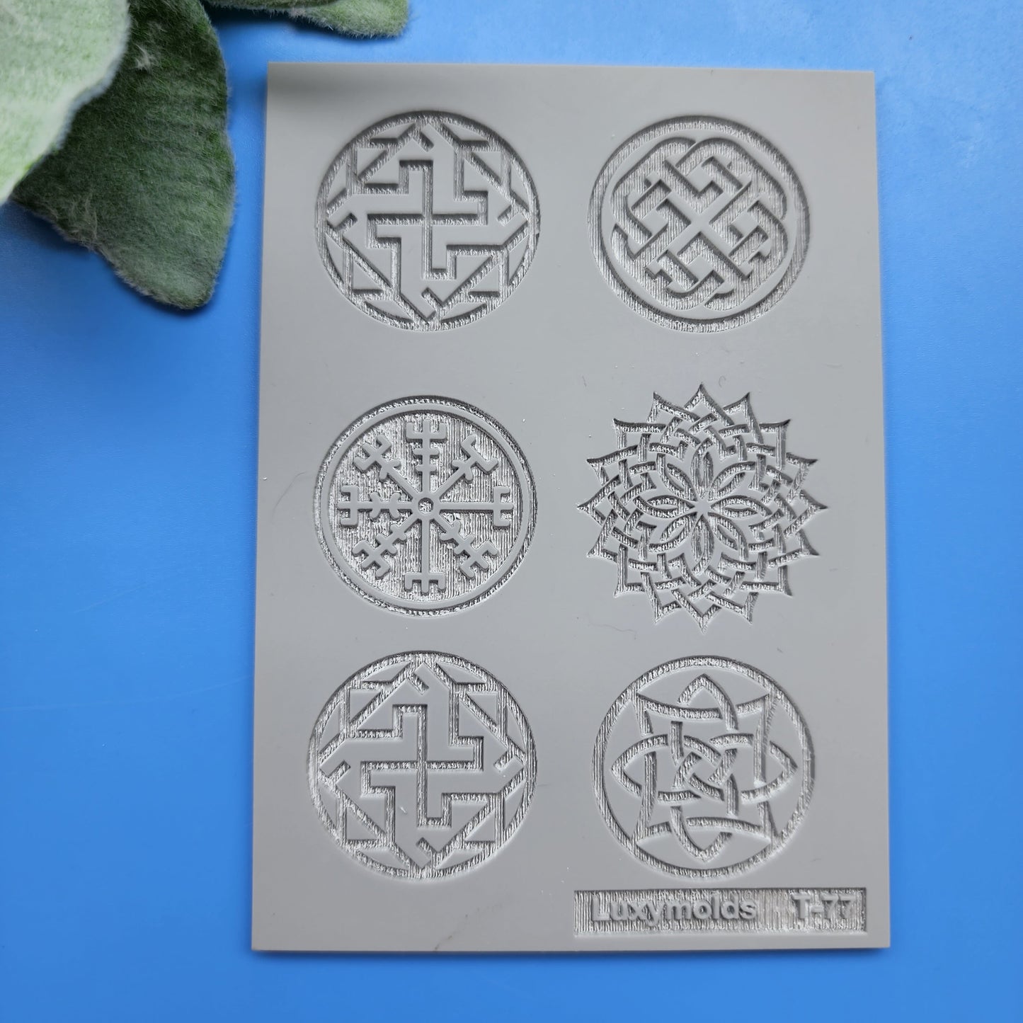 Polymer clay Texture tile Texture mat Clay stamp Polymer clay texture stencils "Viking ornament" T-77
