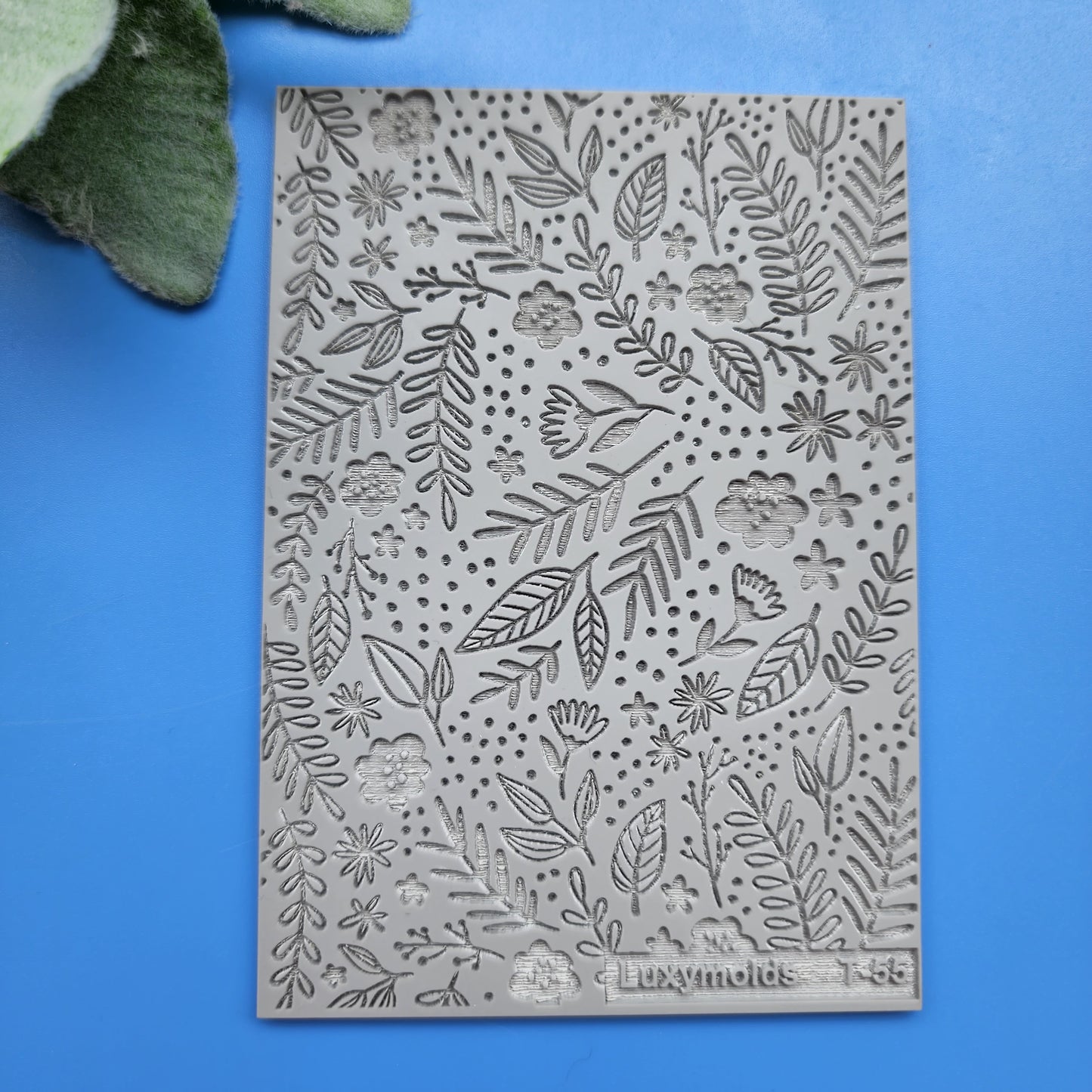 Polymer clay Texture tile Texture mat Clay stamp Polymer clay texture stencils "Botanic garden" T-55