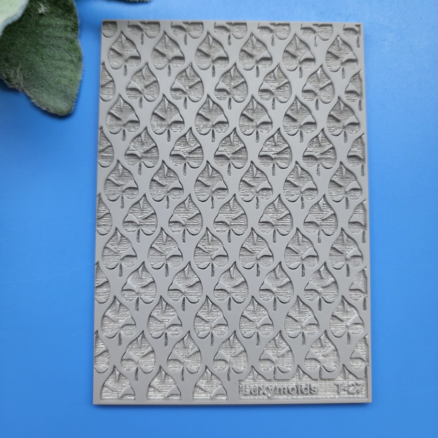 Polymer clay Texture tile Texture mat Clay stamp Polymer clay texture stencils "Leaves" T-27