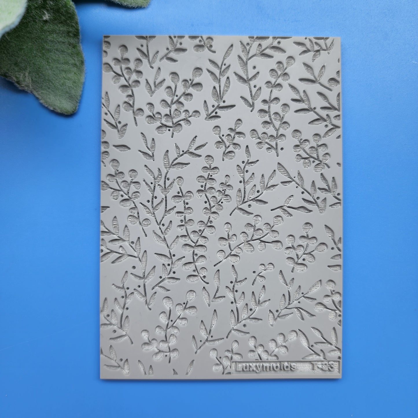Polymer clay Texture tile Texture mat Clay stamp Polymer clay texture stencils "Botanic garden" T-23