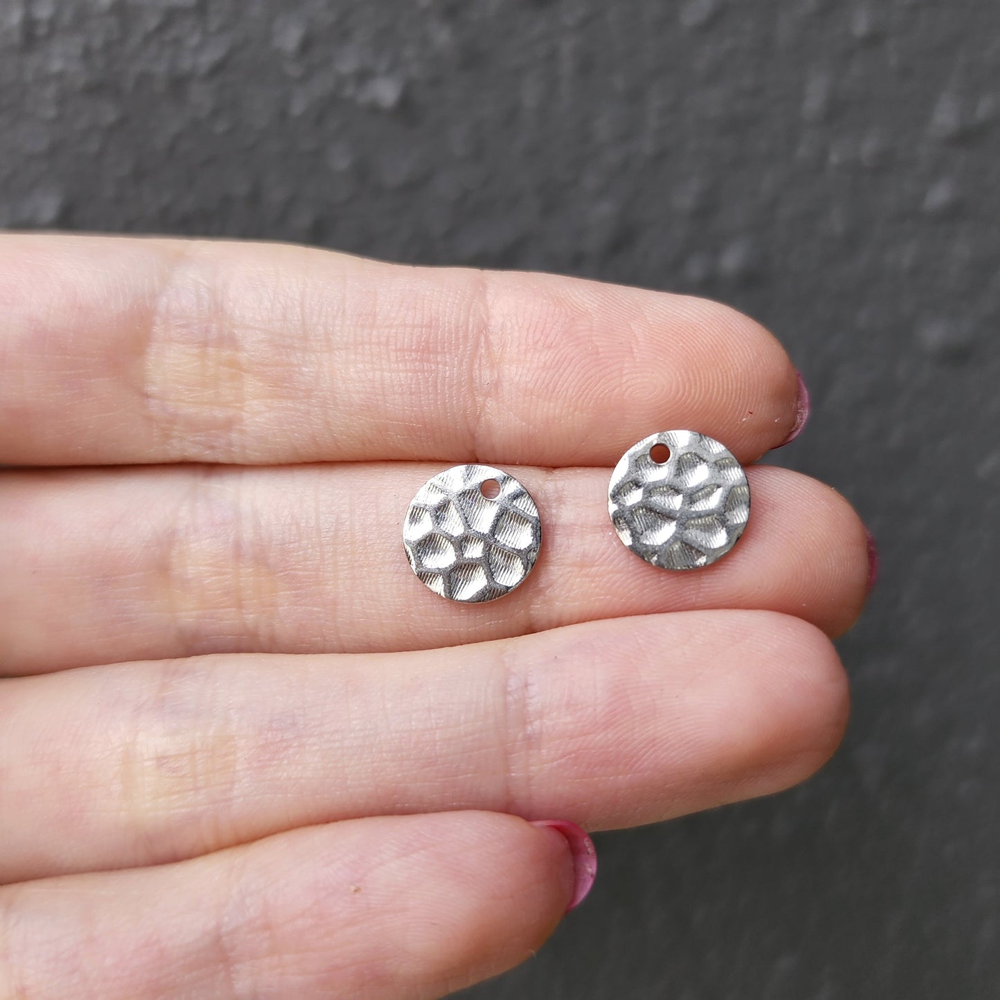 Silver charms Circle Earrings components Earrings findings DIY jewelry