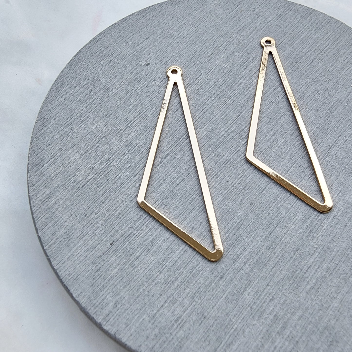 Gold plated charms Triangle Earrings components Earrings findings DIY jewelry