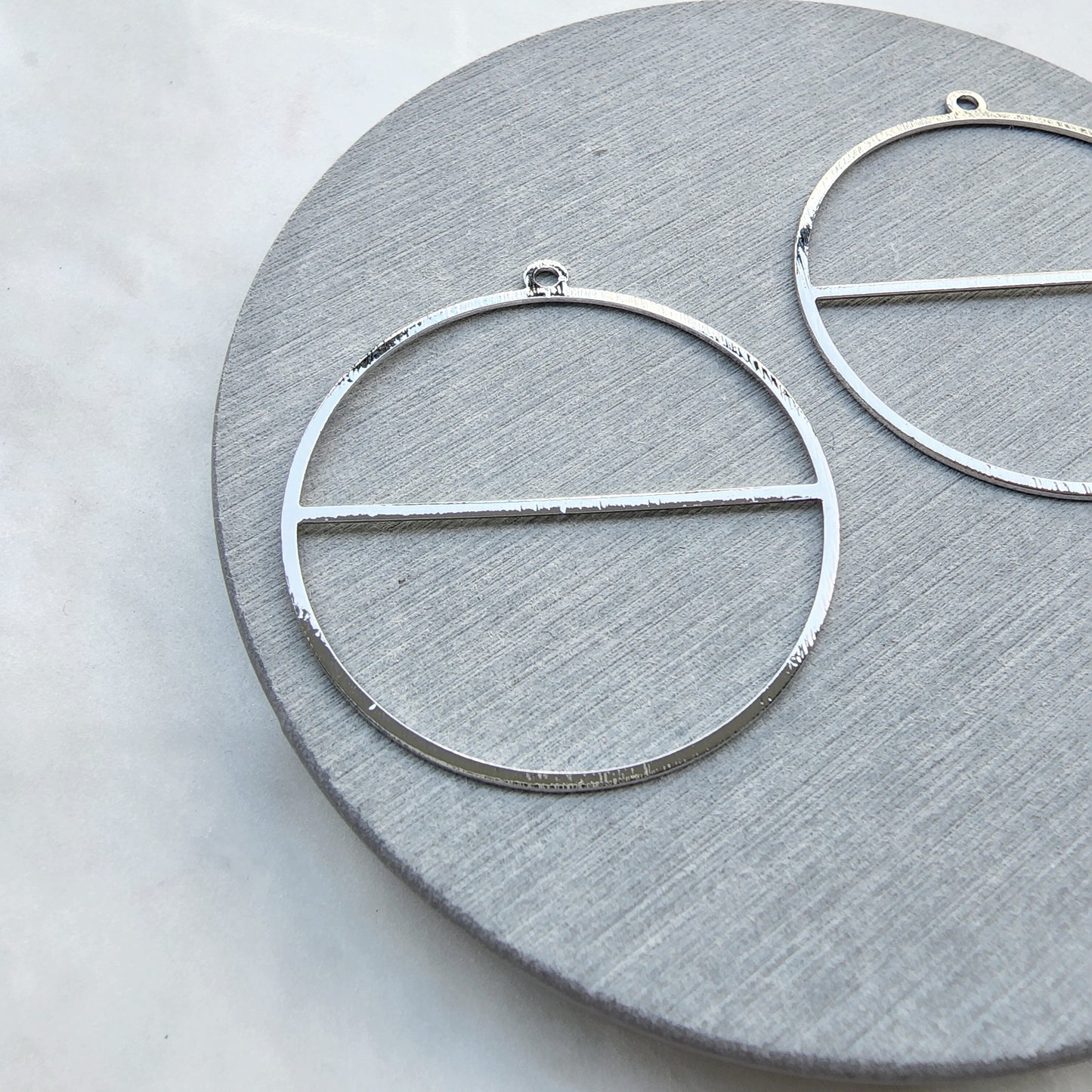 Silver charms Circle Earrings components Earrings findings DIY jewelry