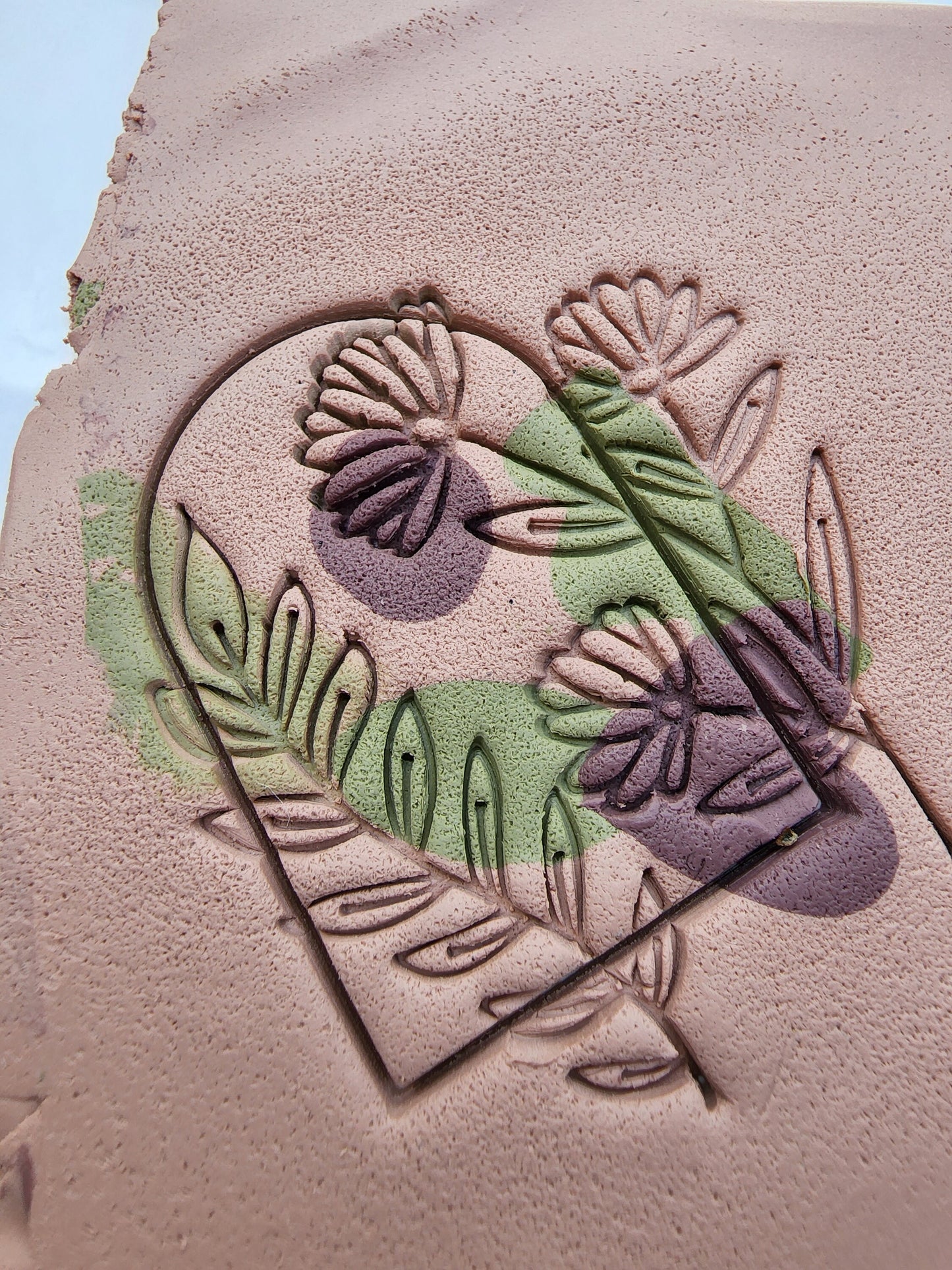 10 pcs set Flower Polymer clay texture stamps Floral embossing stamps