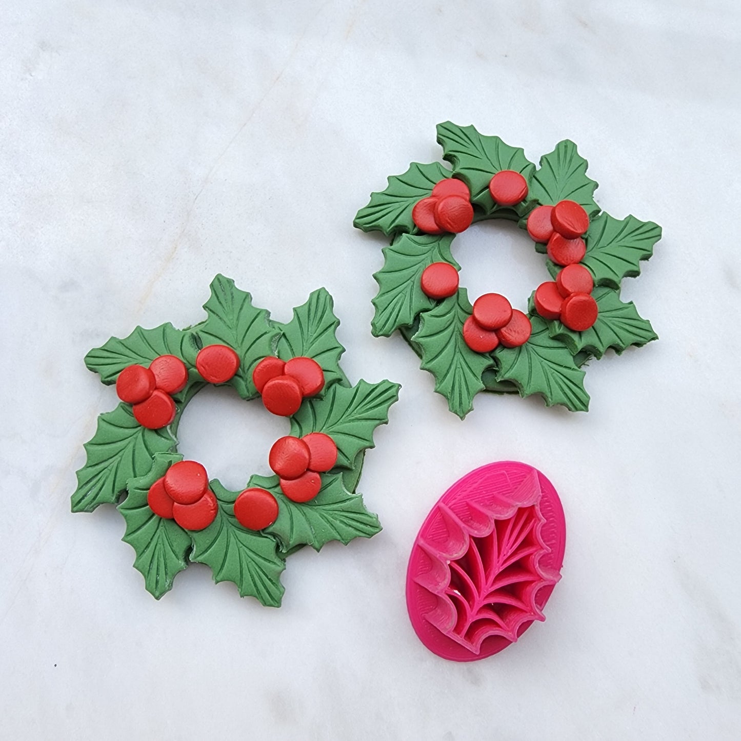 Clay cutters Polymer clay tools "Christmas Holly leaf" earrings jewelry cutters