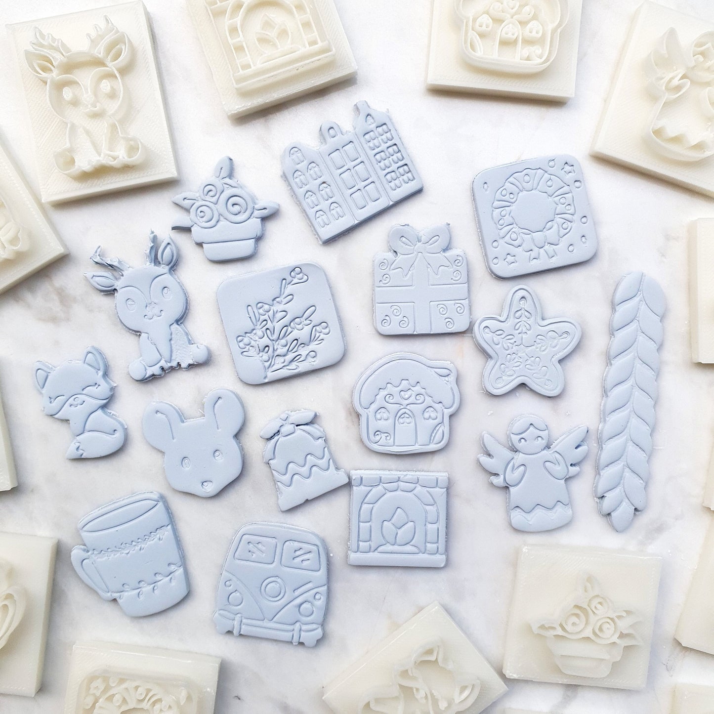 Christmas Clay cutters Jewelry Earrings molds