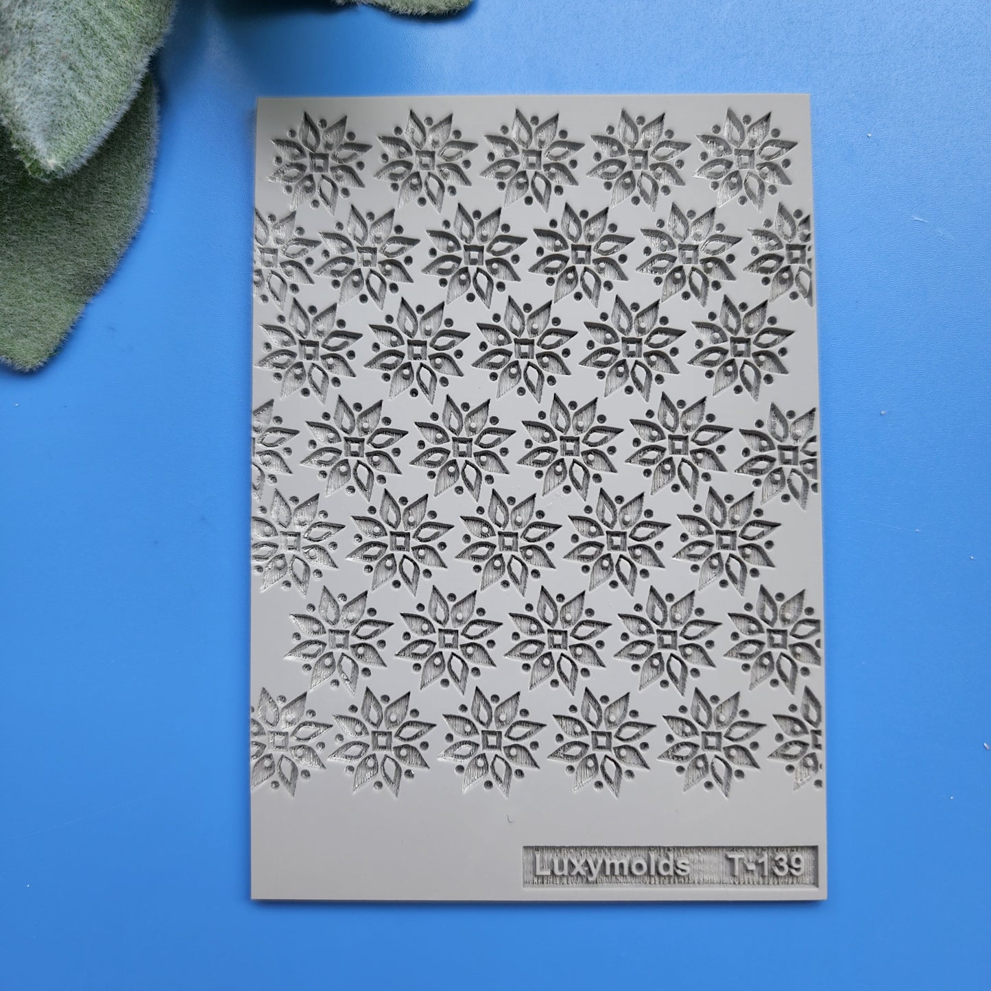Polymer clay Texture tile Texture mat Clay stamp Polymer clay texture stencils "Flowers" T-139