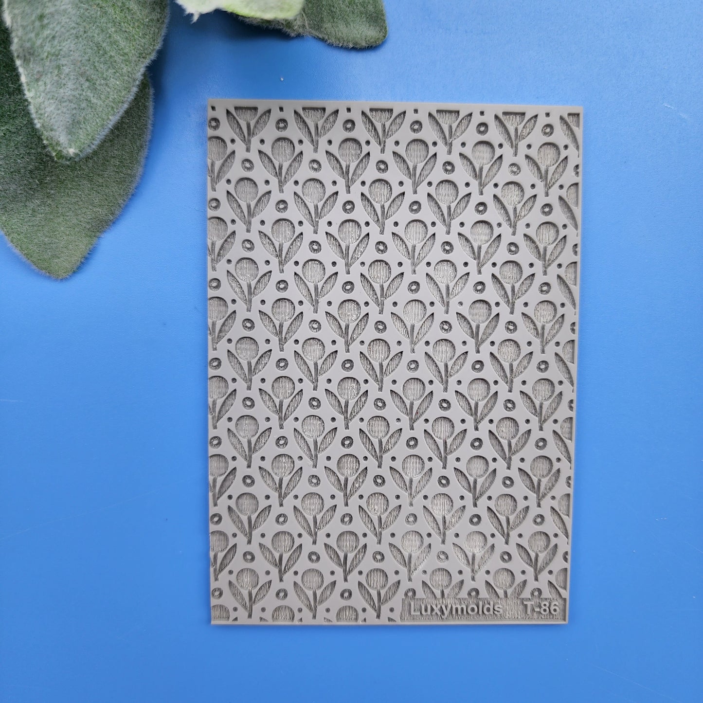 Polymer clay Texture tile Texture mat Clay stamp Polymer clay texture stencils "Berry" T-86