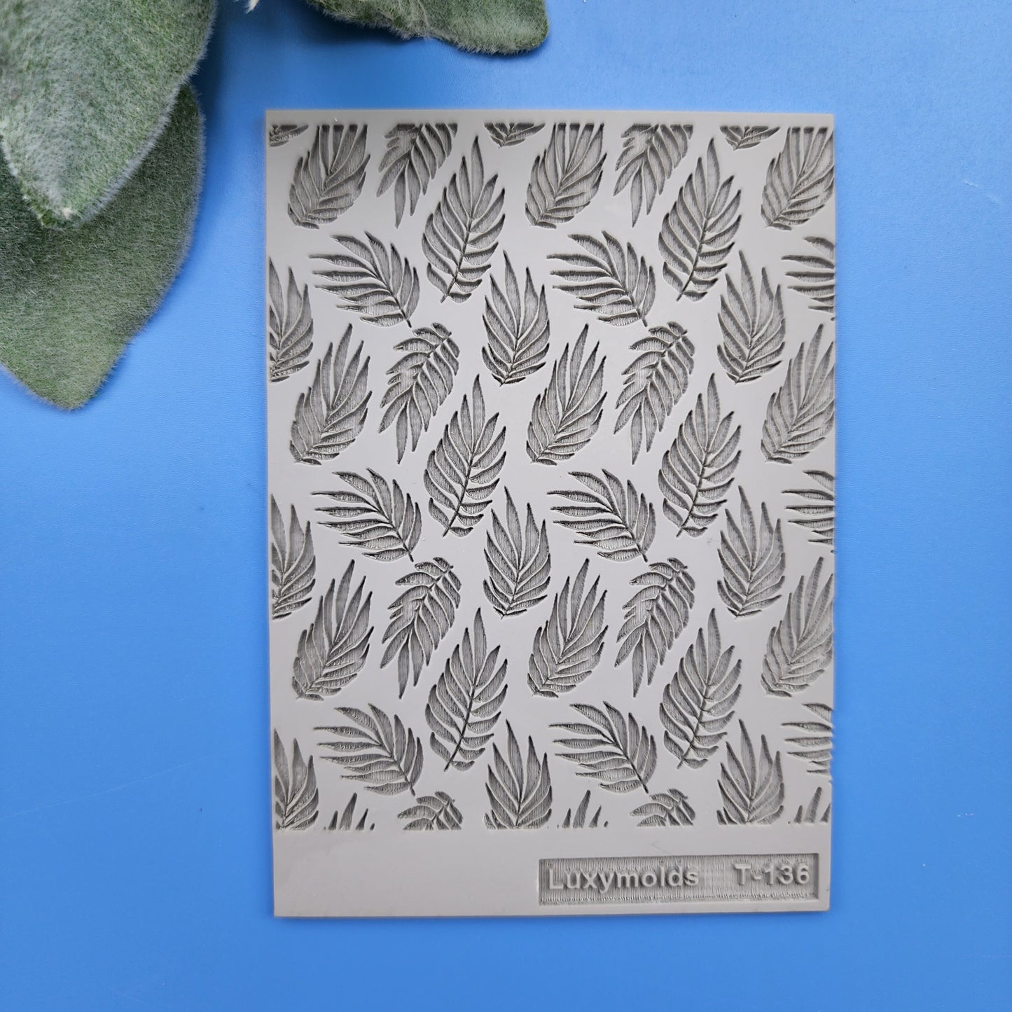 Polymer clay Texture tile Texture mat Clay stamp Polymer clay texture stencils "Leaves" T-136