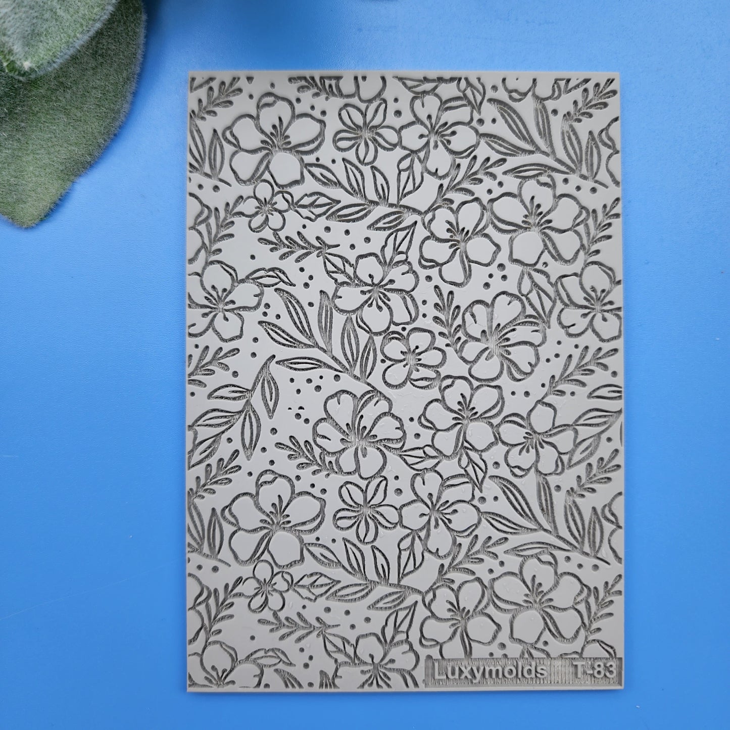 Polymer clay Texture tile Texture mat Clay stamp Polymer clay texture stencils "Flowers" T-83