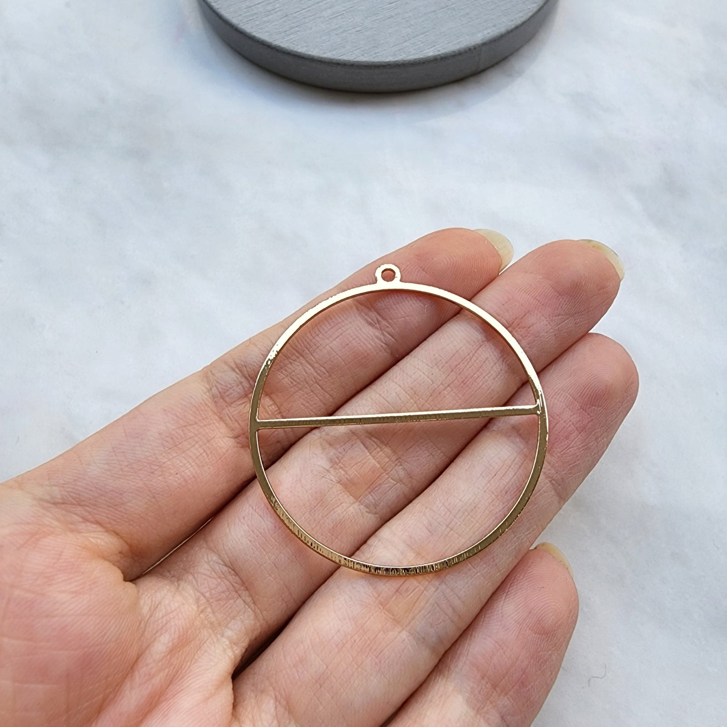 Gold plated charms Circle Earrings components Earrings findings DIY jewelry