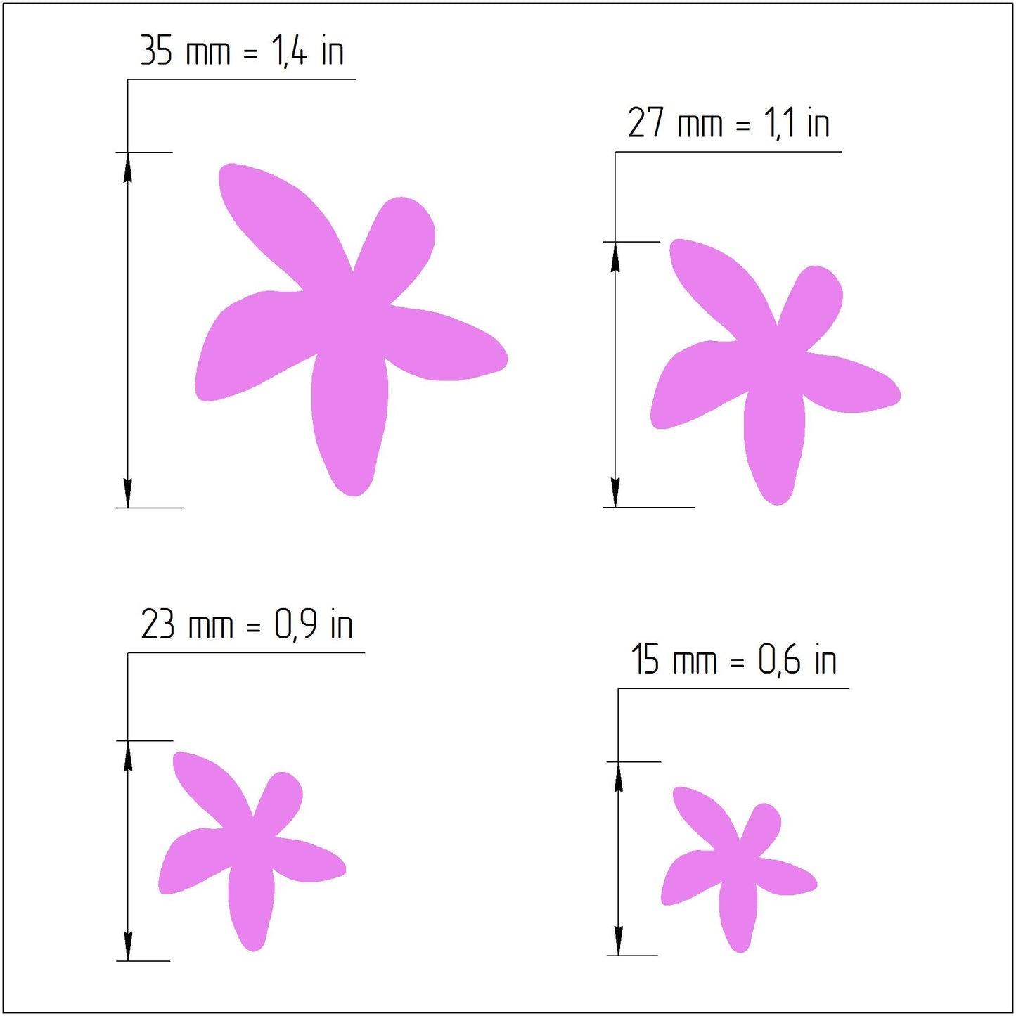 Earrings Polymer clay 3D cutters "Flower" Jewelry Modern Abstract shape earrings mold