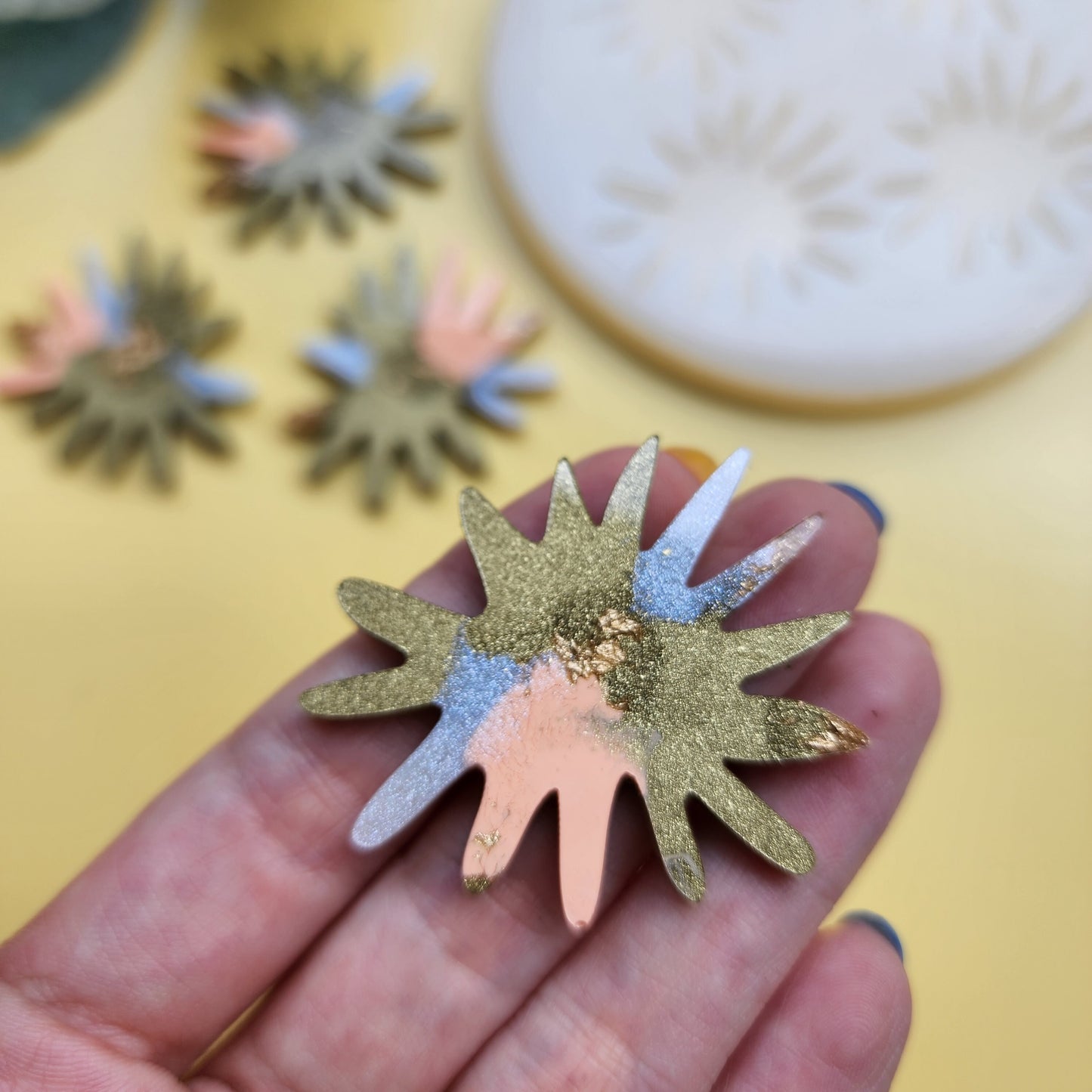 Silicone earrings mold mould for resin and epoxy