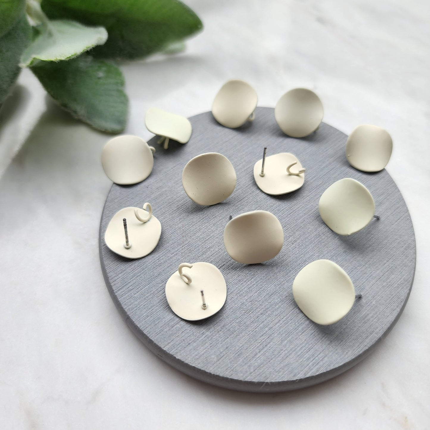 10 pcs Earrings stud components Circle Geometric Gold plated studs Earrings findings DIY jewelry 5 pairs 15 mm