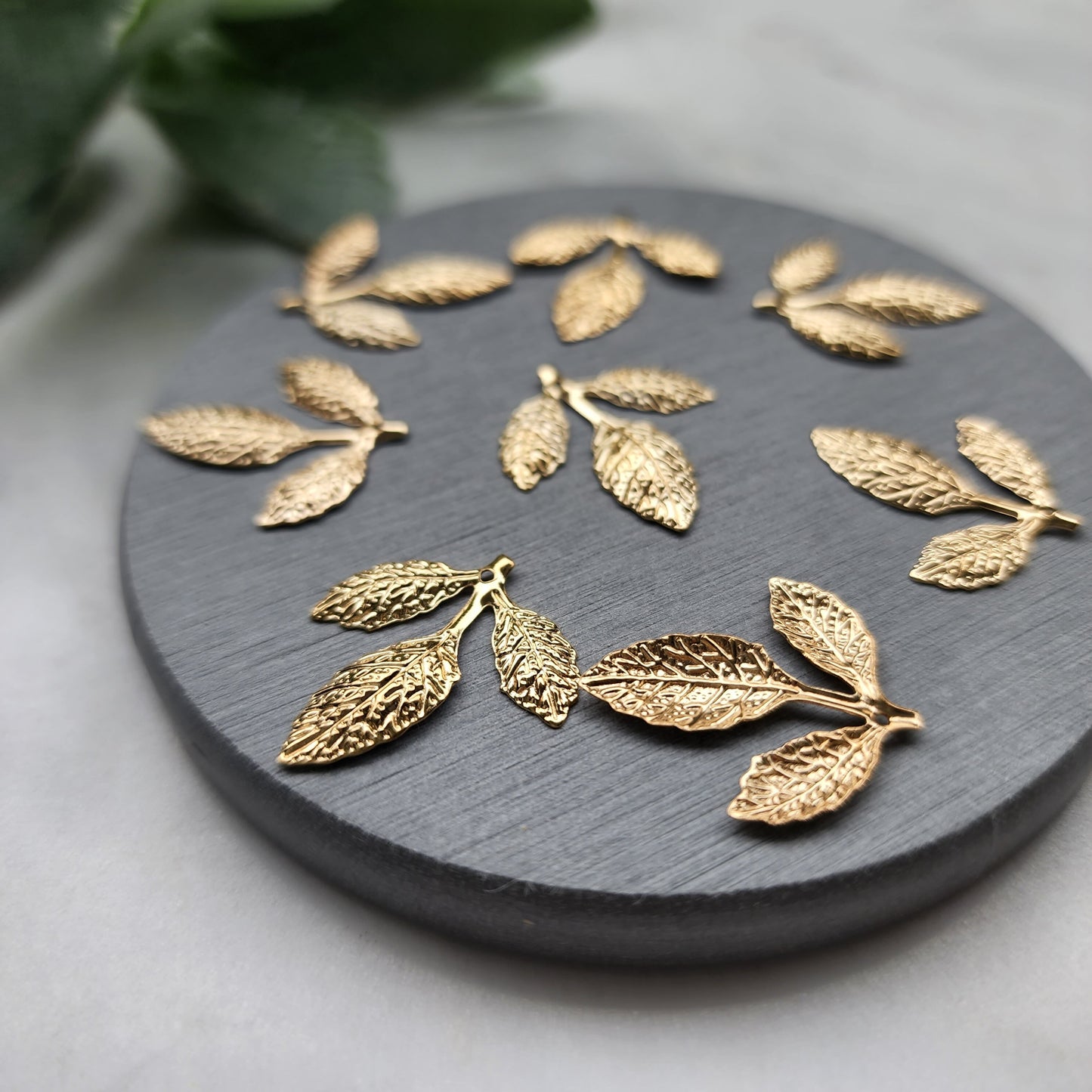 24 pcs Leaves charms Earrings components Earrings findings DIY jewelry