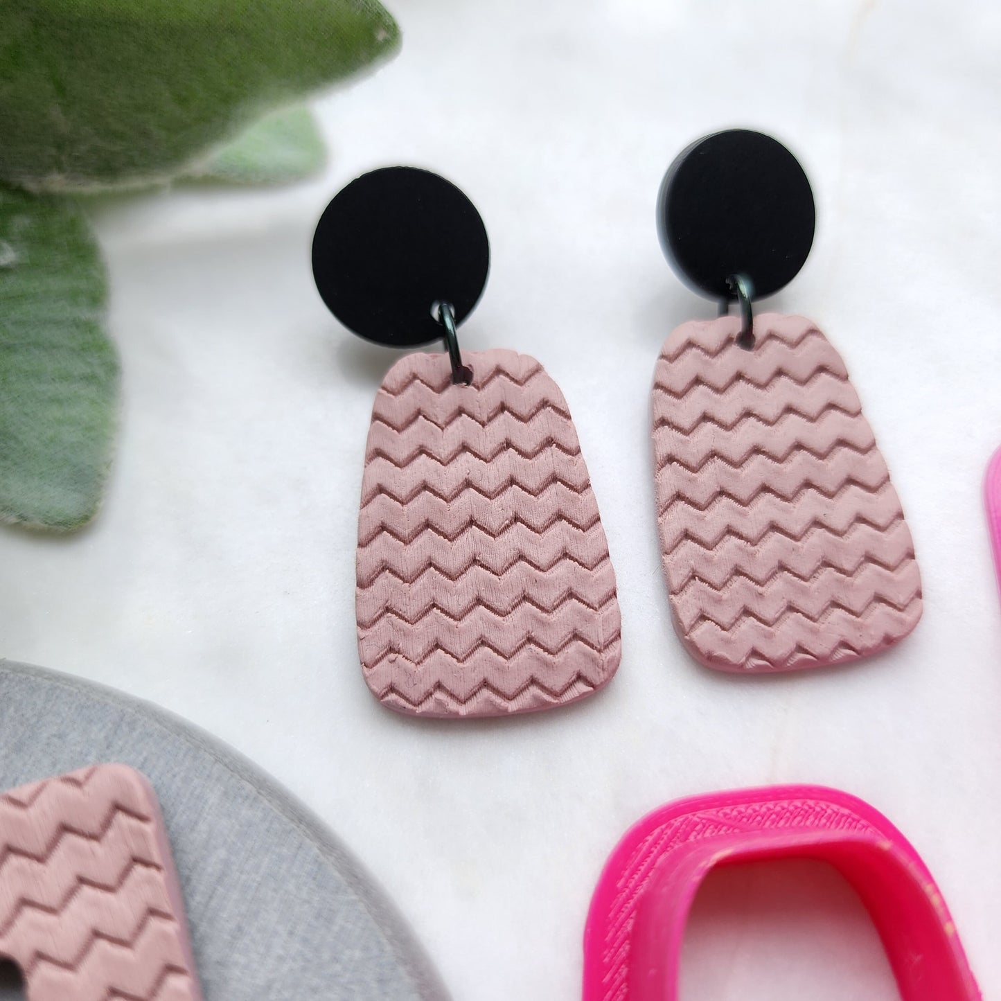 Polymer clay texture roller stamp 3D printed embossing