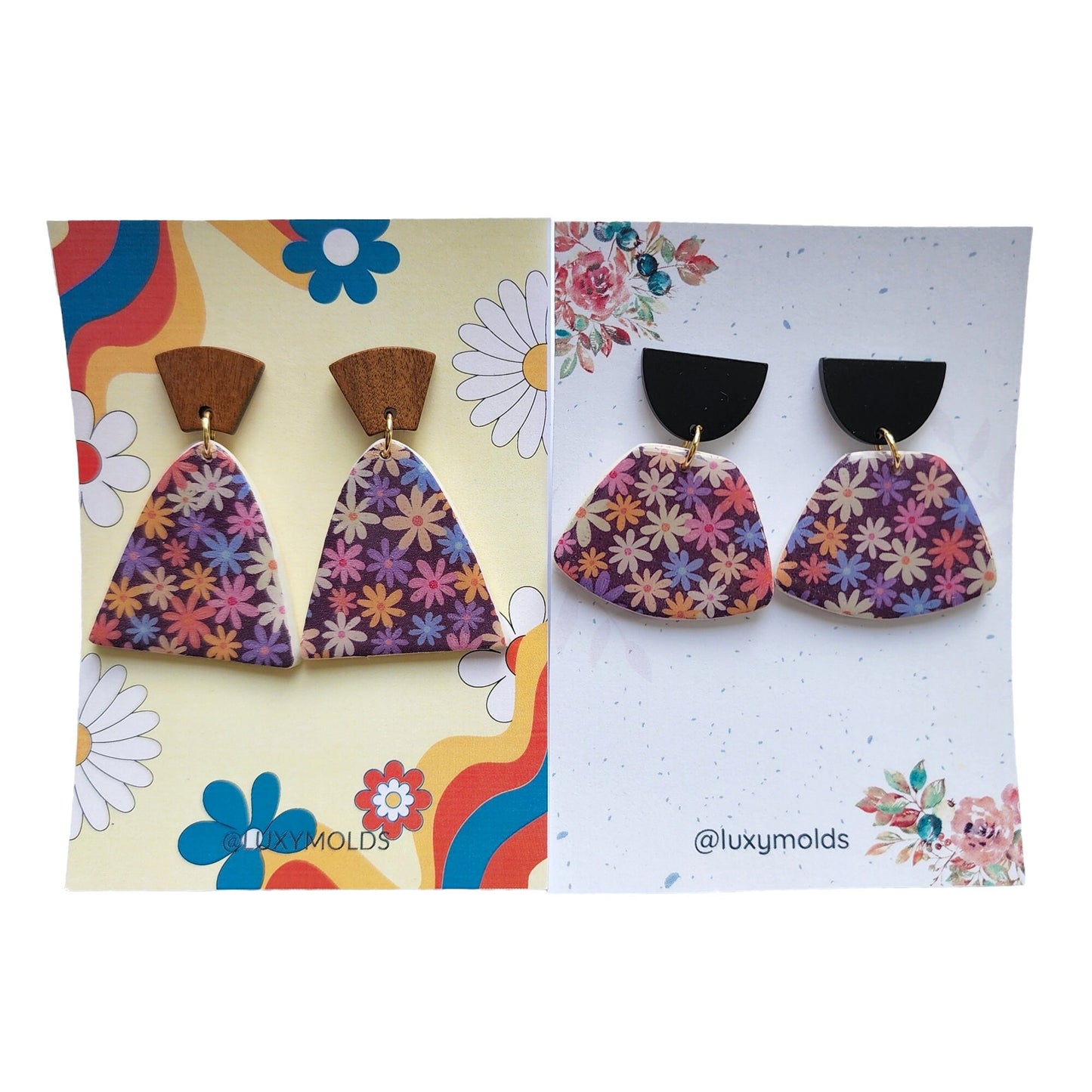 Water-soluble transfer paper for polymer clay craft "Daisy flowers"