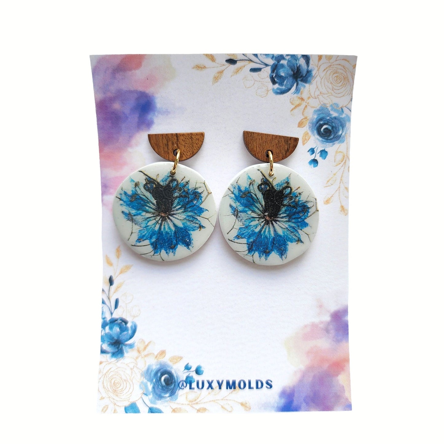 Water-soluble transfer paper for polymer clay craft "Dry flowers"