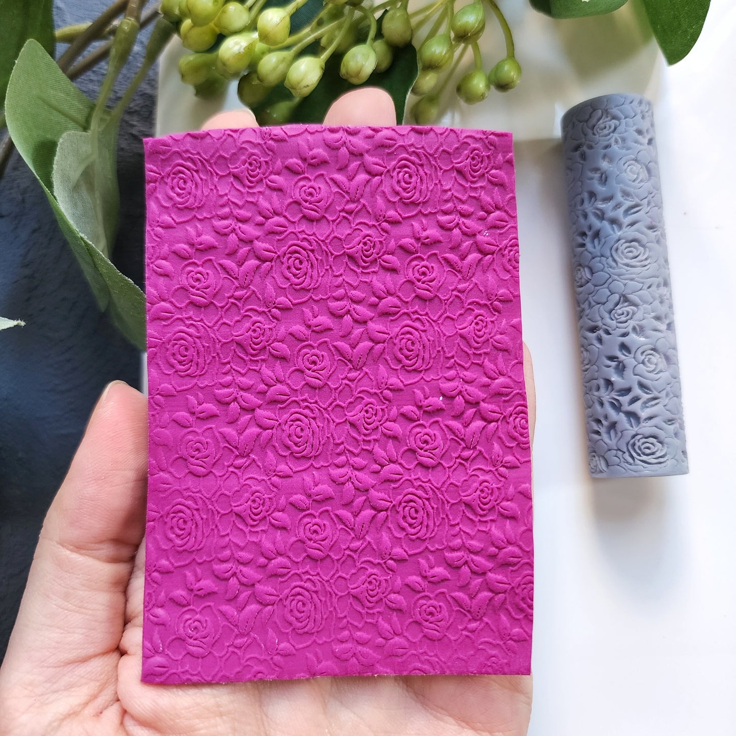 Polymer clay texture roller clay stamp 3D printed embossing