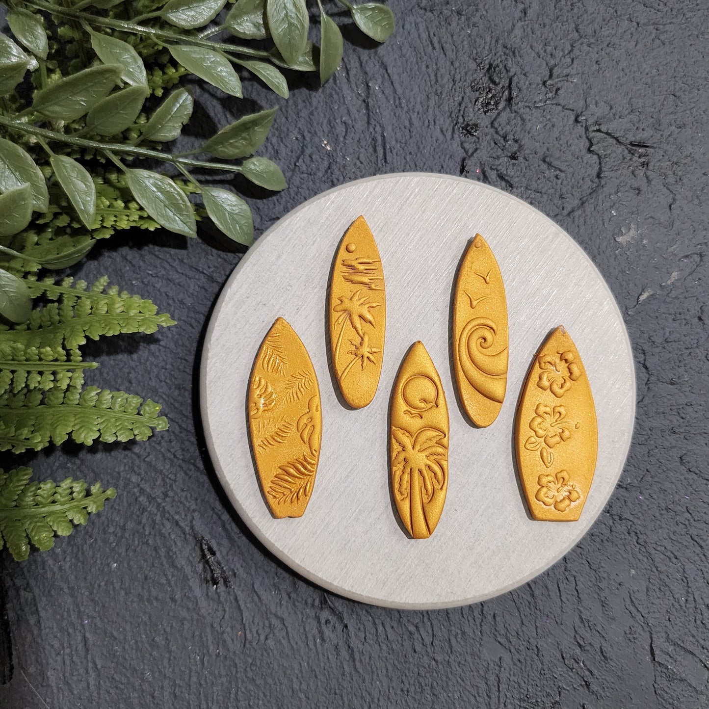 Polymer Clay cutters "Surfboard" Earrings clay cutter stamp