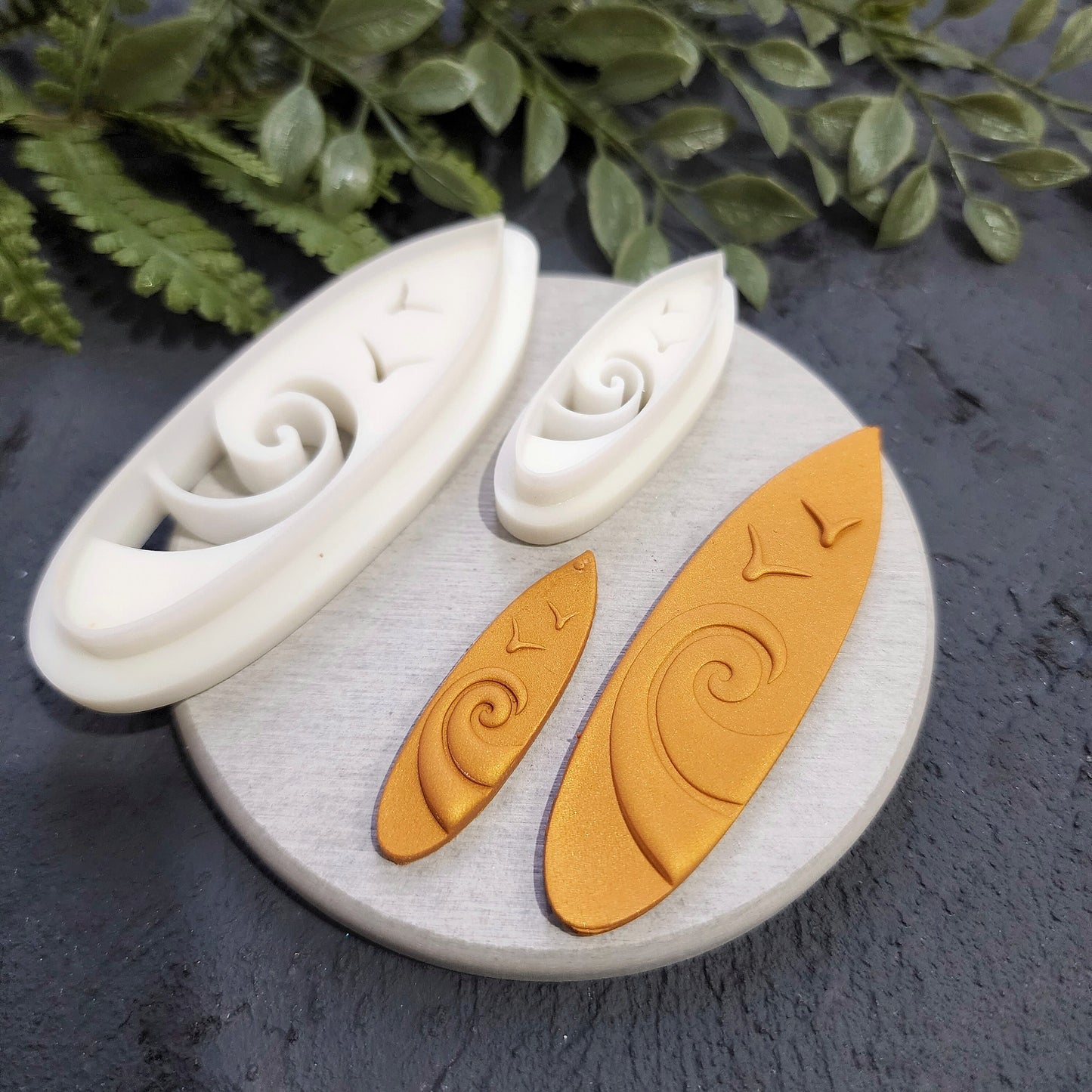 Polymer Clay cutters "Surfboard" Earrings clay cutter stamp