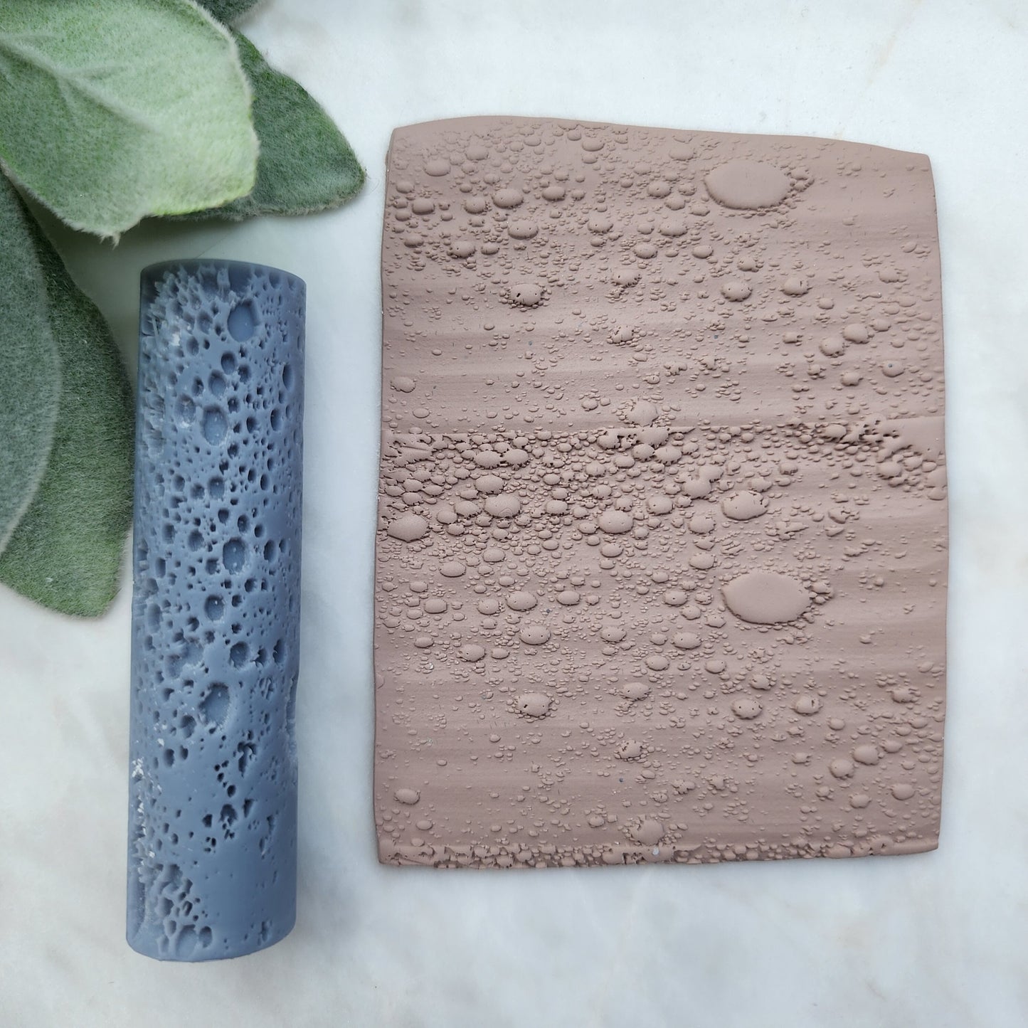 Polymer clay texture roller clay stamp 3D printed embossing "Moon texture"