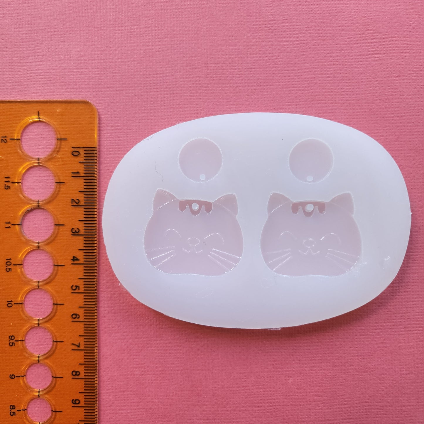 Silicone earrings mold / Silicone epoxy mold / Silicone earring moulds / Silicone UV resin molds / Cat earring silicone jewelry mold