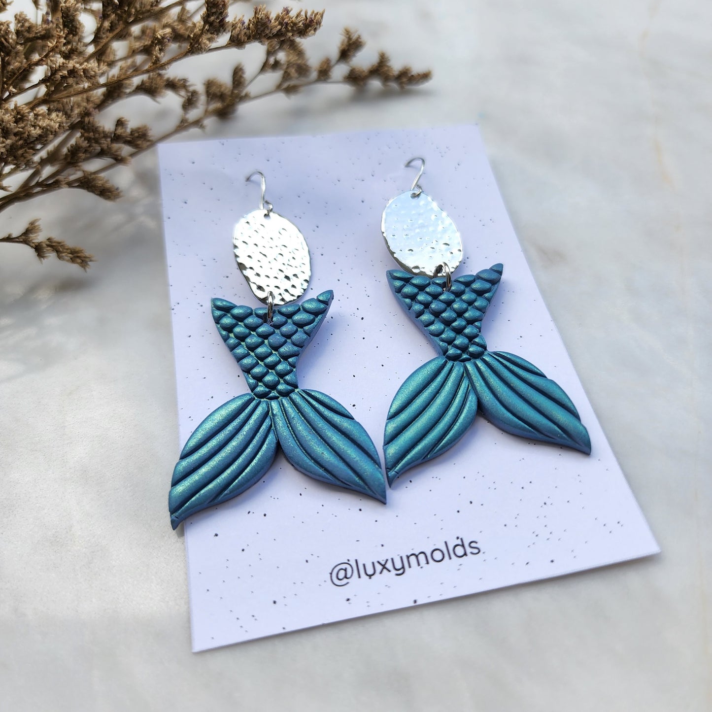 Polymer Clay cutters "Mermaid fin" Earrings sharp clay cutter /Summer cutters/Polymer clay tool/Earrings cutter/Clay supplies/Jewelry cutter