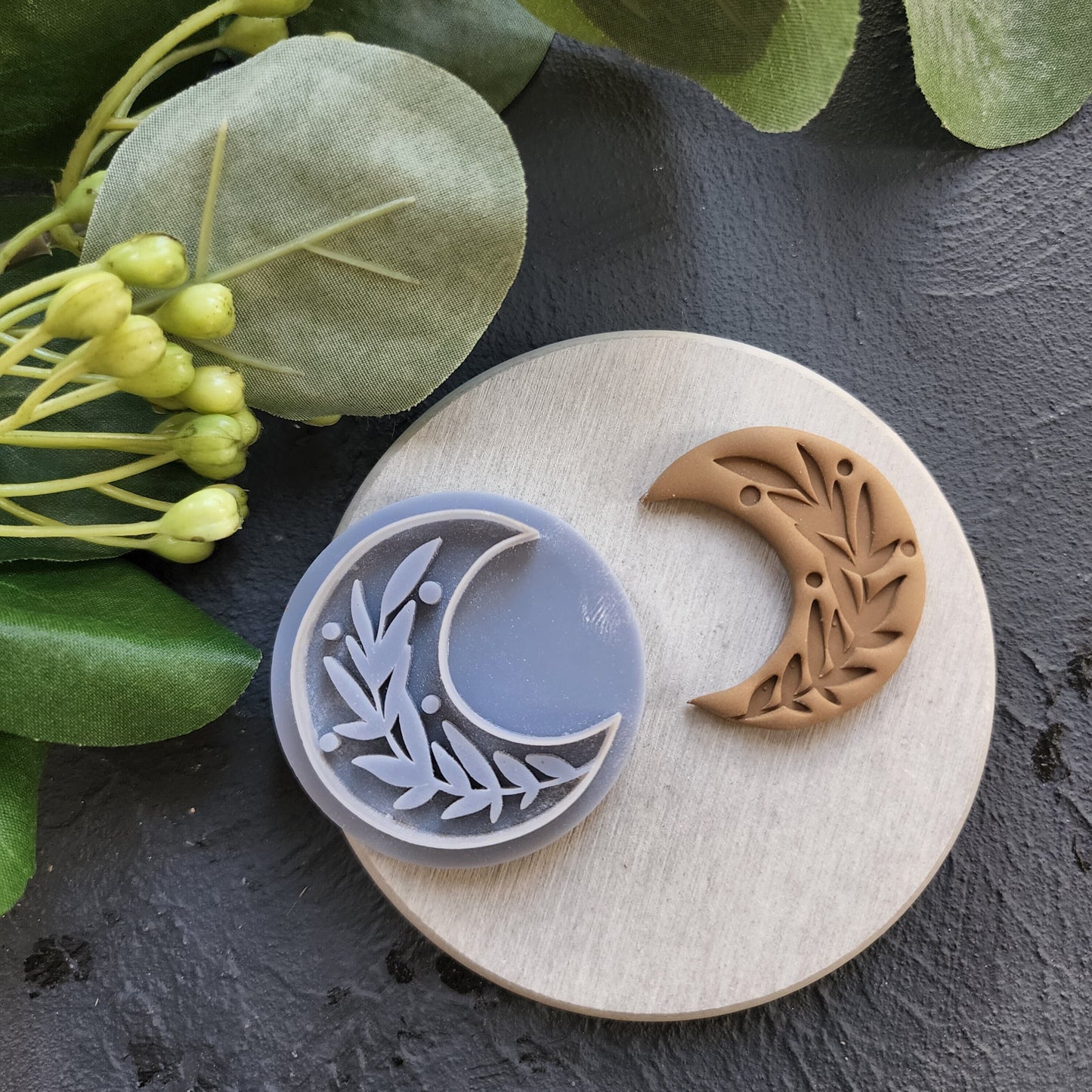 Polymer Clay cutters "Flower Moon" Earrings sharp clay cutter / Polymer clay tool / Earrings cutter / Botanical cutter / Jewelry cutter