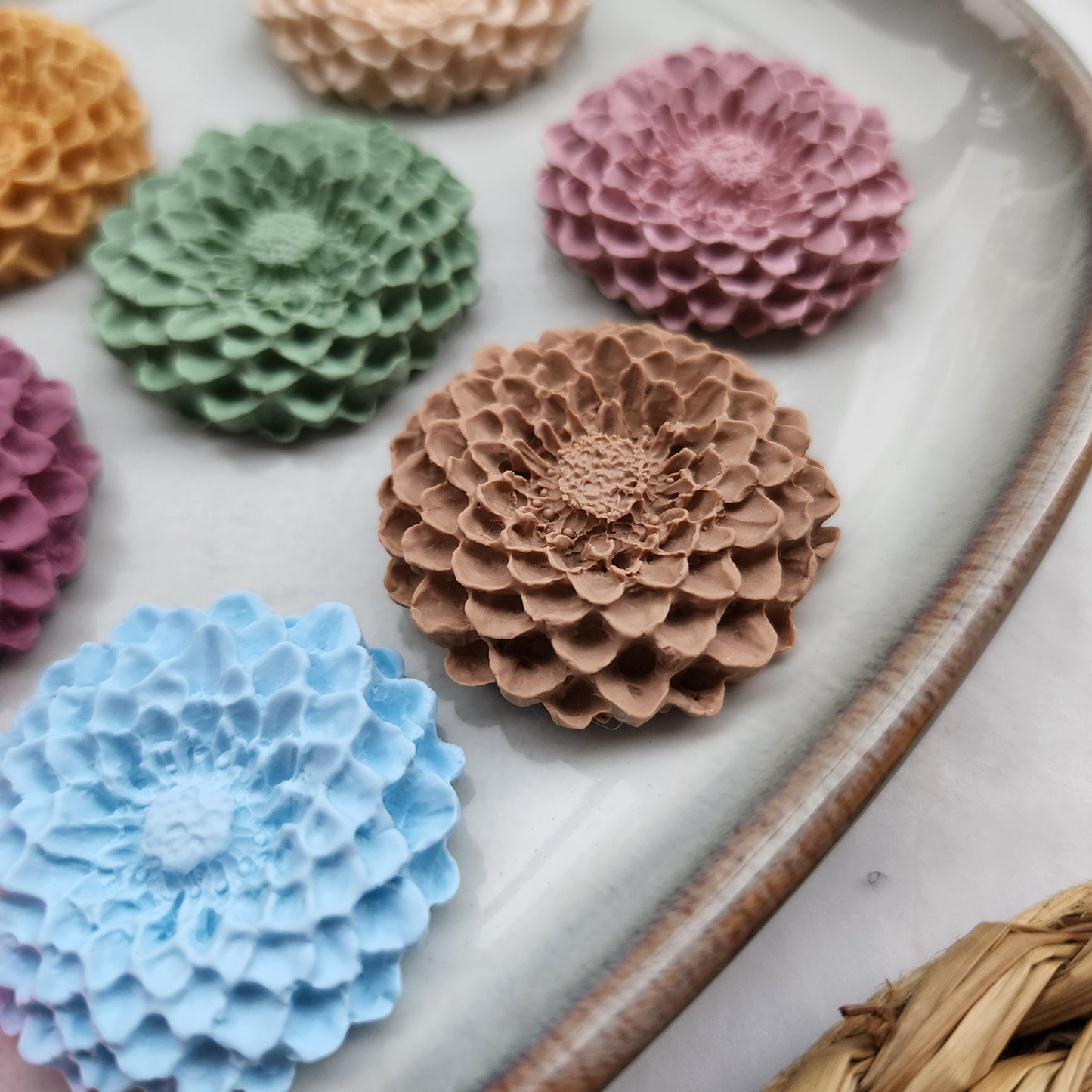 Polymer clay mold Silicone earrings mold "Hrisantema flower" Summer mold mould for resin and polymer clay Polymer clay tool Clay cutter