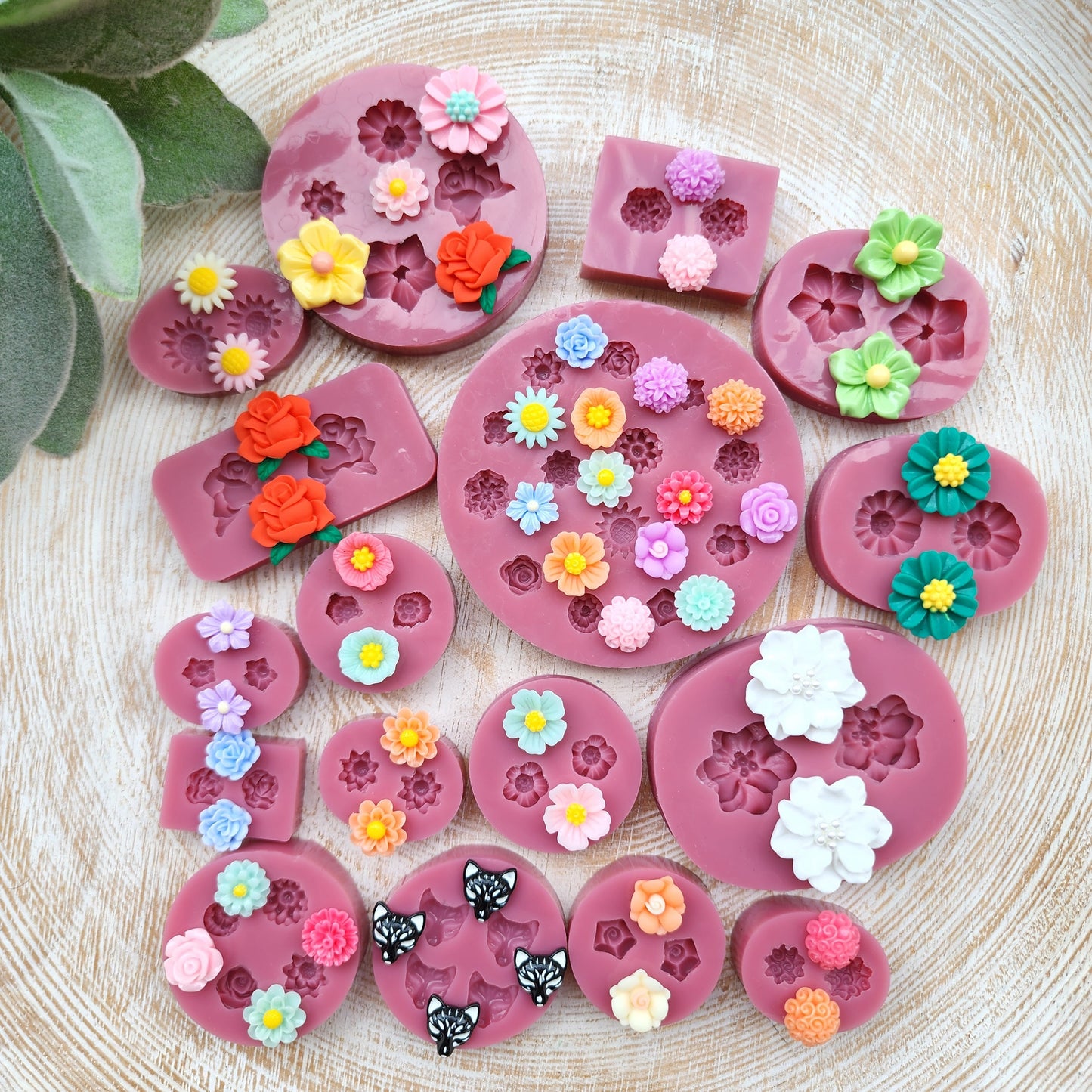 Silicone earrings mold / Silicone epoxy mold / Silicone stud earring moulds / Silicone UV resin molds /Flowers earring silicone jewelry mold