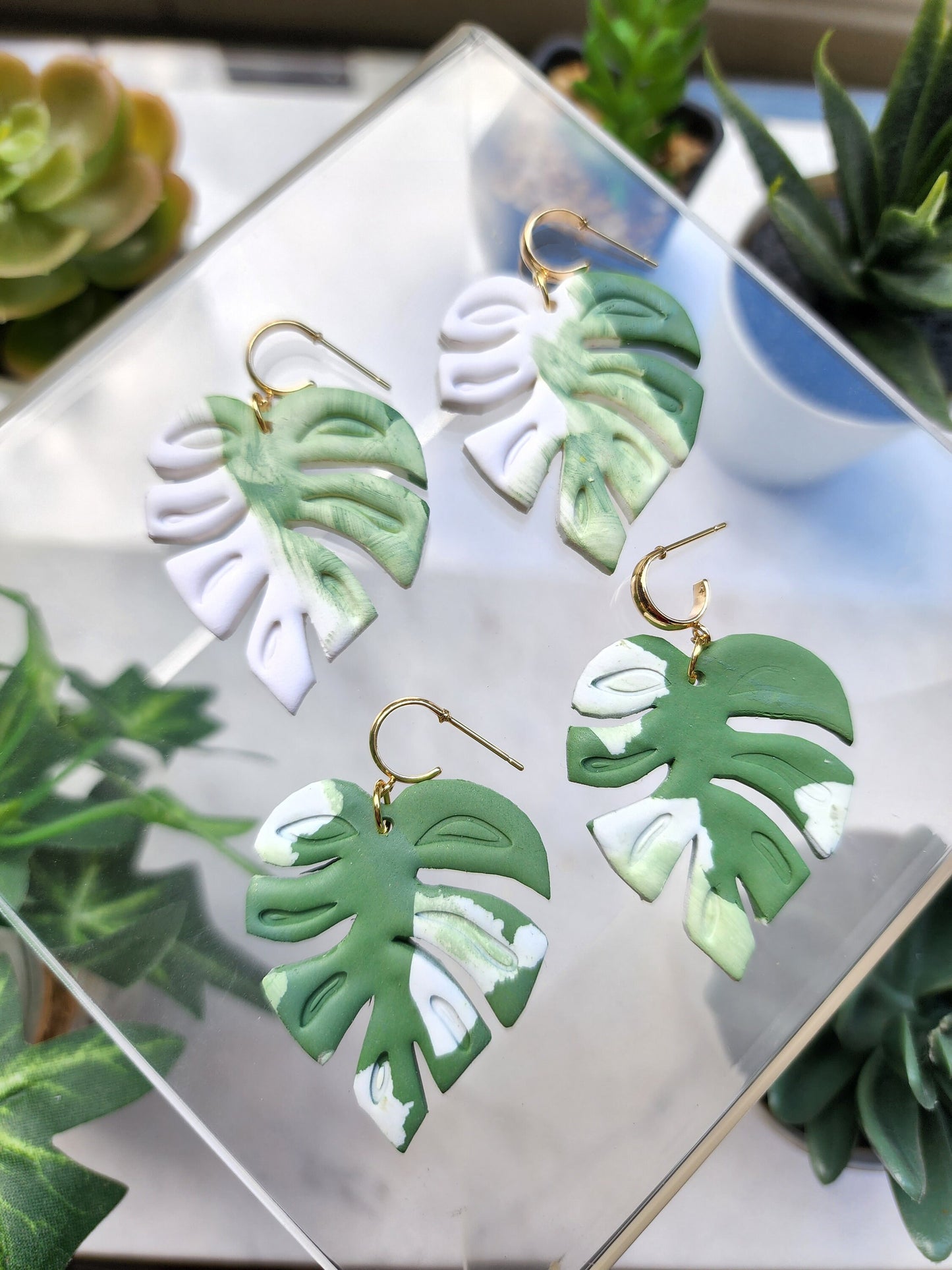 Polymer Clay cutters "Monstera" Earrings sharp clay cutter/Summer cutters/Polymer clay tool/Earrings cutter/Botanical cutter/Jewelry cutter