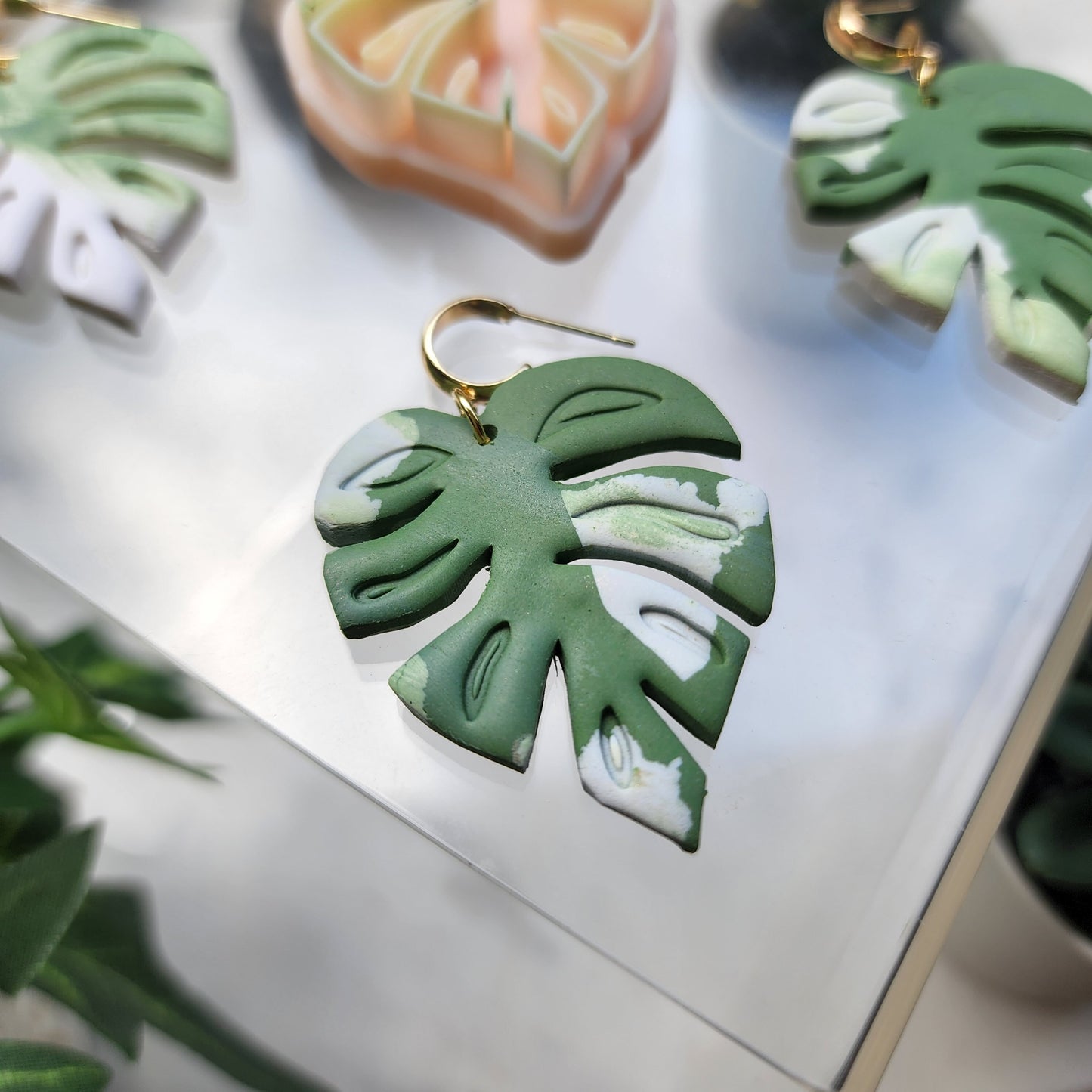 Polymer Clay cutters "Monstera" Earrings sharp clay cutter/Summer cutters/Polymer clay tool/Earrings cutter/Botanical cutter/Jewelry cutter