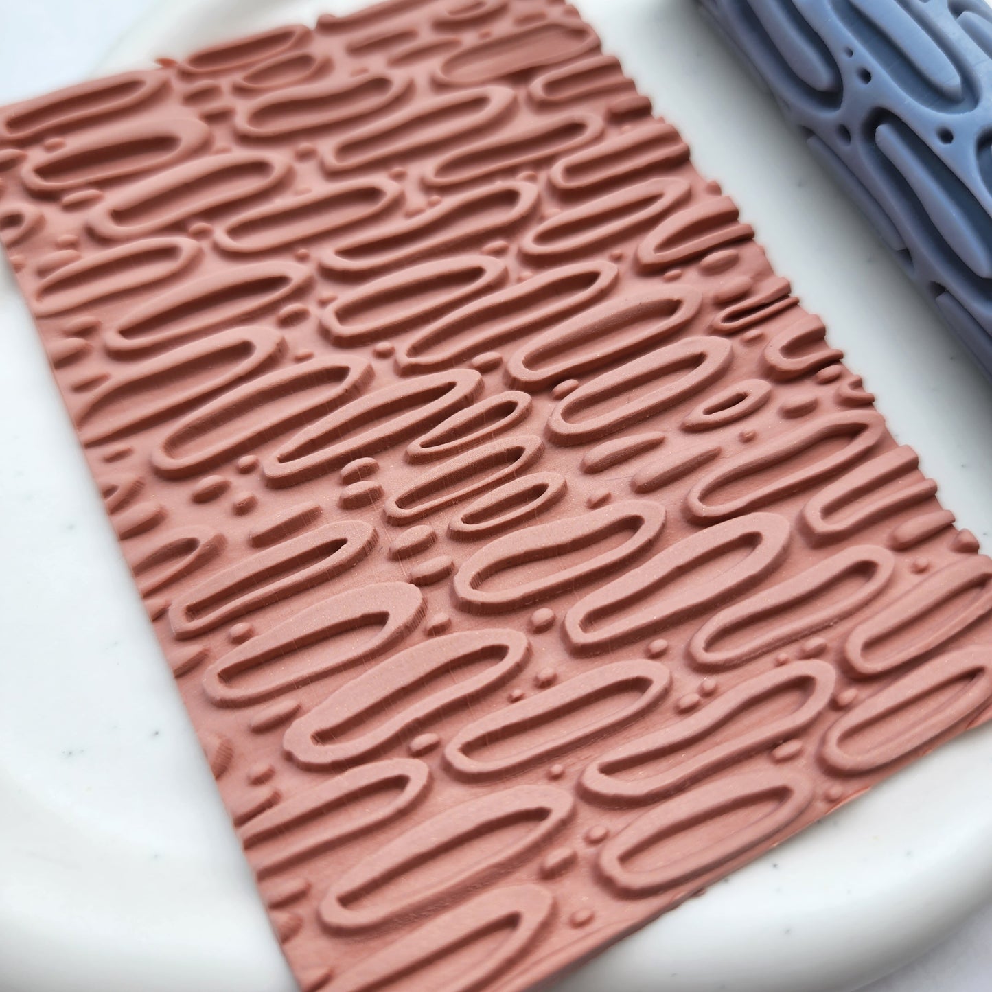 Polymer clay texture roller clay stamp 3D printed embossing Polymer clay tool Vintage pattern roller Organic pattern texture Clay cutters