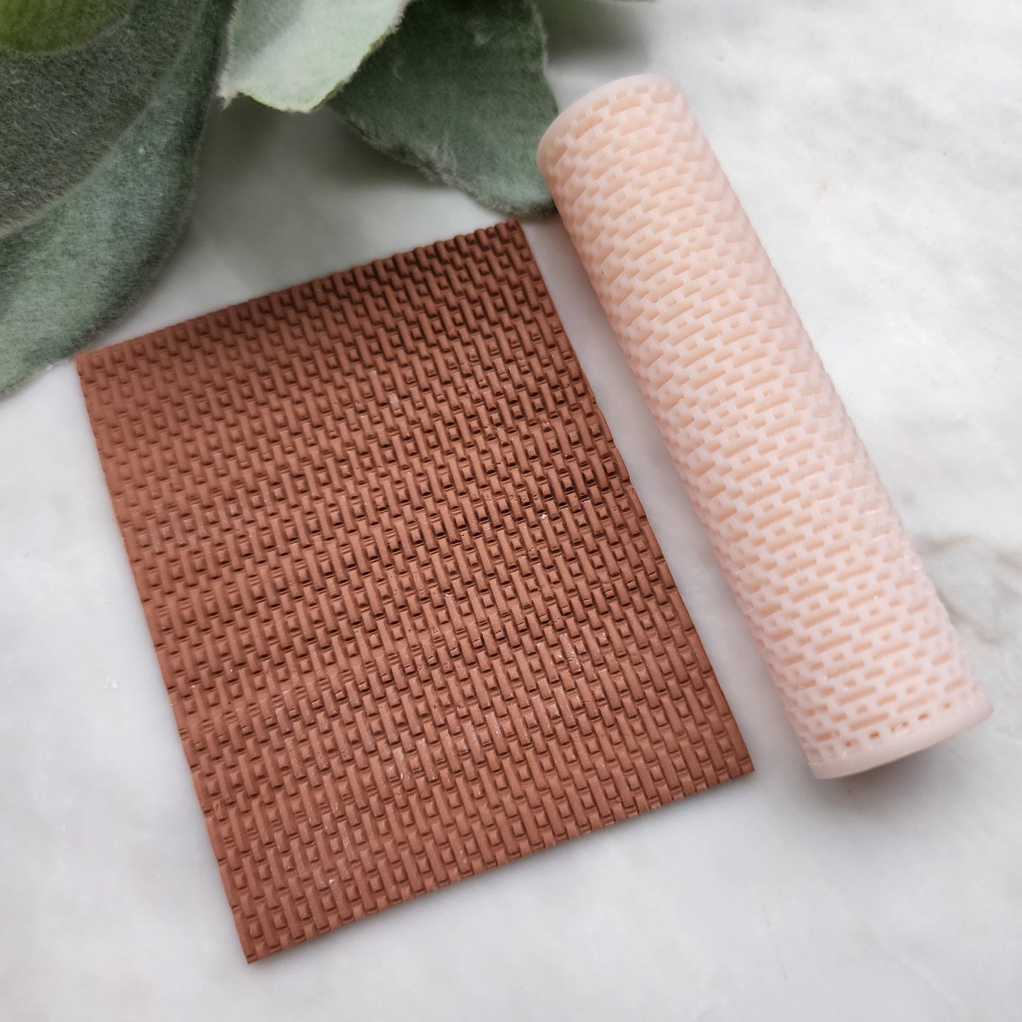 Polymer clay texture roller clay stamp 3D printed embossing tool "Rattan texture" Clay tool Polymer clay supplies Jewelry supplies