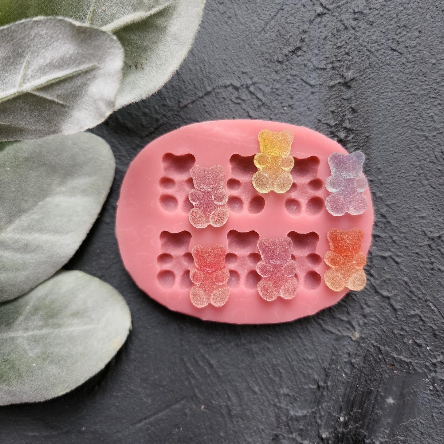Silicone earrings mold / Silicone epoxy mold / Silicone stud earring moulds / Silicone UV resin molds / Teddy bear jewelry mold/ Clay tool