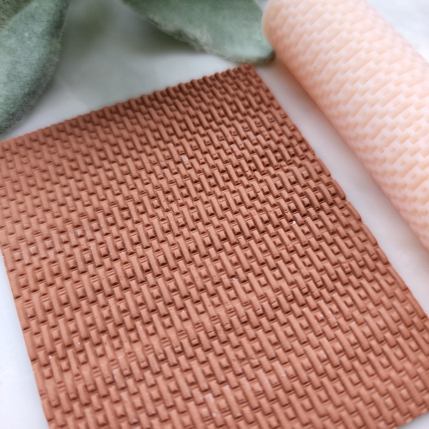 Polymer clay texture roller clay stamp 3D printed embossing tool "Rattan texture" Clay tool Polymer clay supplies Jewelry supplies