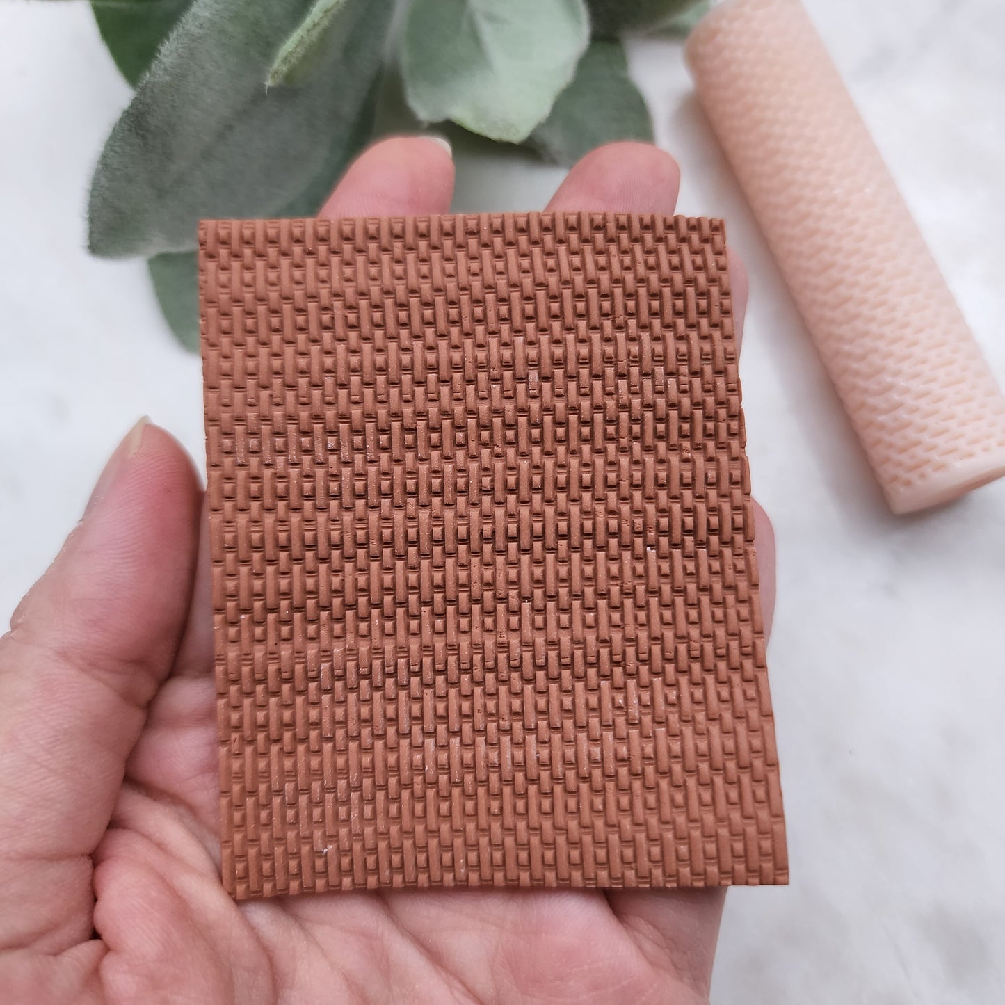 Polymer clay texture roller clay stamp 3D printed embossing tool "Rattan texture" Clay tool Polymer clay supplies Jewelry supplies