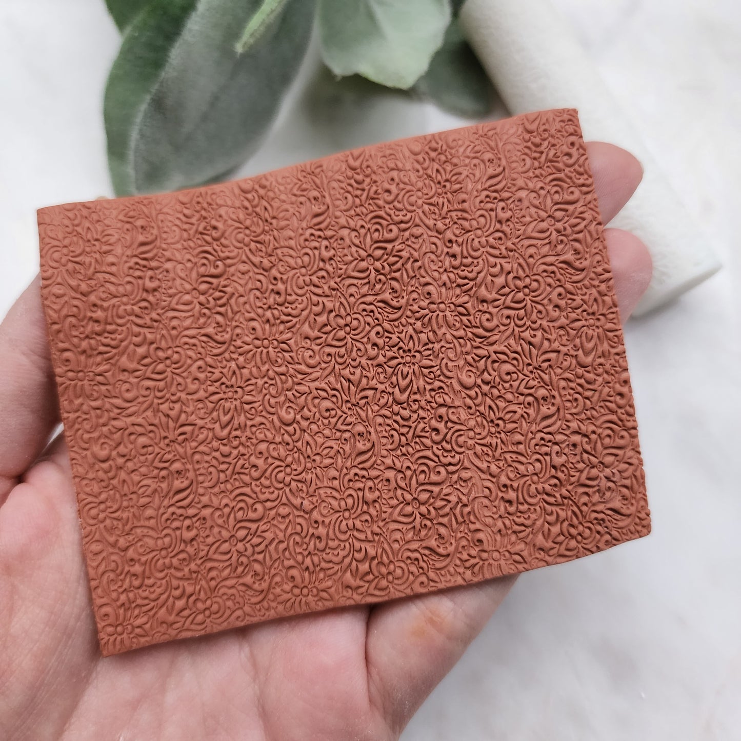Polymer clay texture roller clay stamp 3D printed embossing tool "Flower floral pattern" Clay tool Polymer clay supplies Jewelry supplies