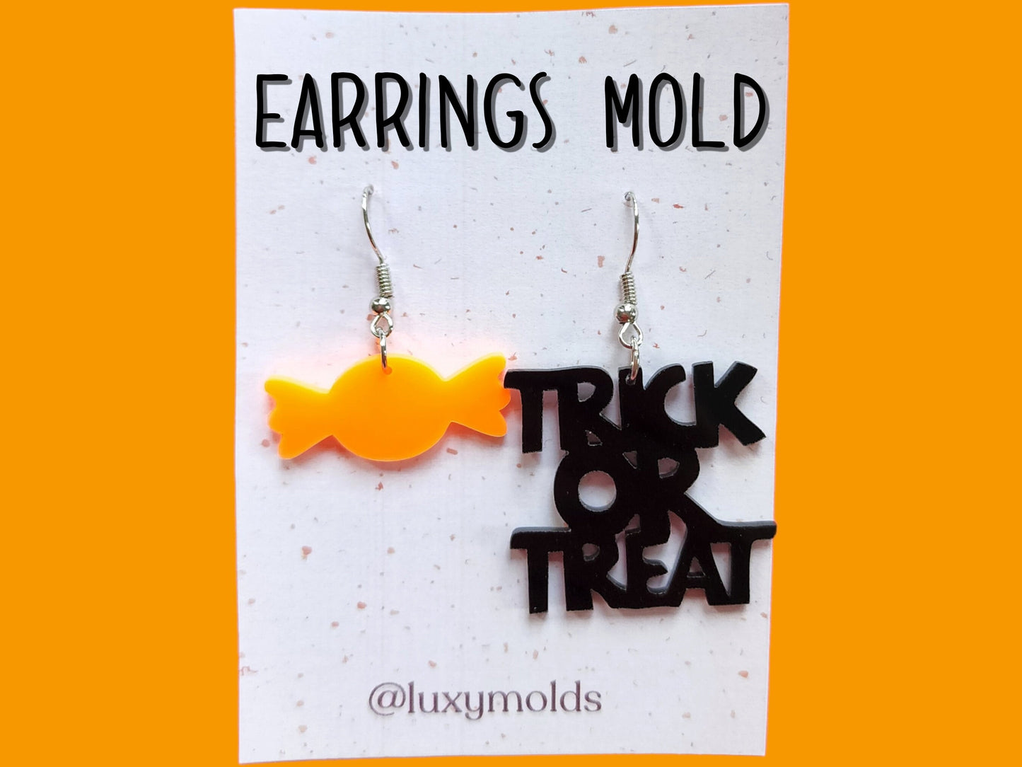 Silicone earrings mold / Silicone epoxy mold / Silicone UV resin molds / Halloween Candy earrings silicone jewelry mold