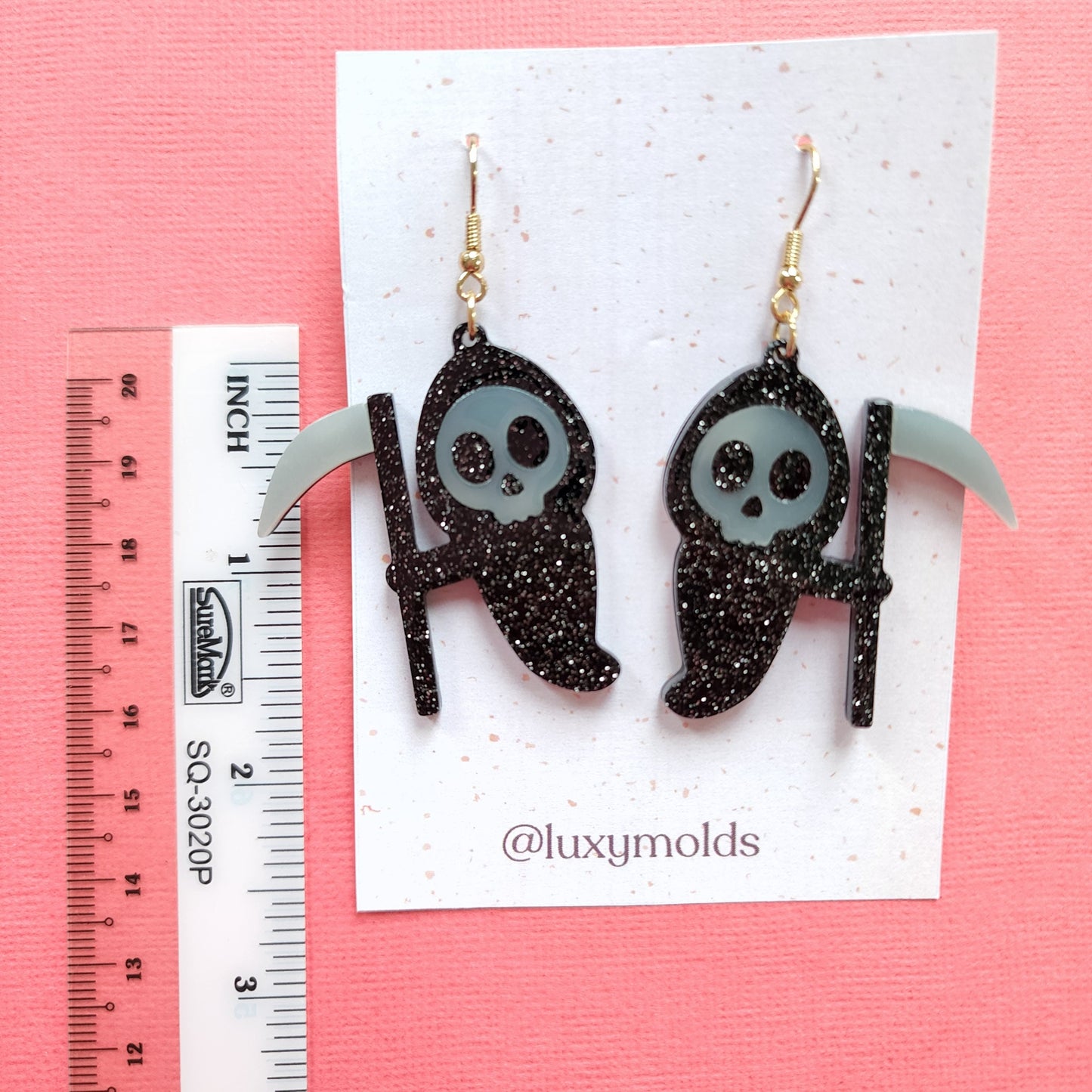 Silicone earrings mold / Silicone epoxy mold / Silicone UV resin molds / Halloween earrings silicone jewelry mold