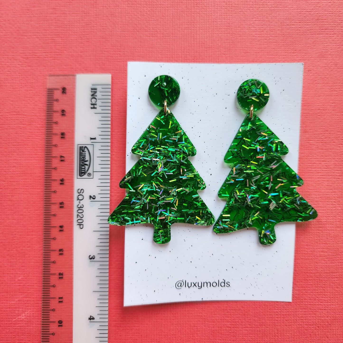 Silicone earrings mold / Silicone epoxy mold / Silicone UV resin molds / Christmas tree earrings silicone jewelry mold