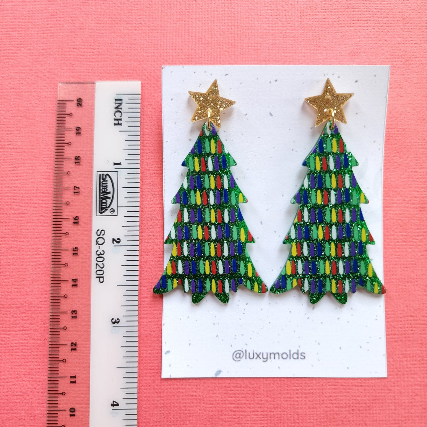 Silicone earrings mold / Silicone epoxy mold / Silicone UV resin molds / Christmas tree earrings silicone jewelry mold