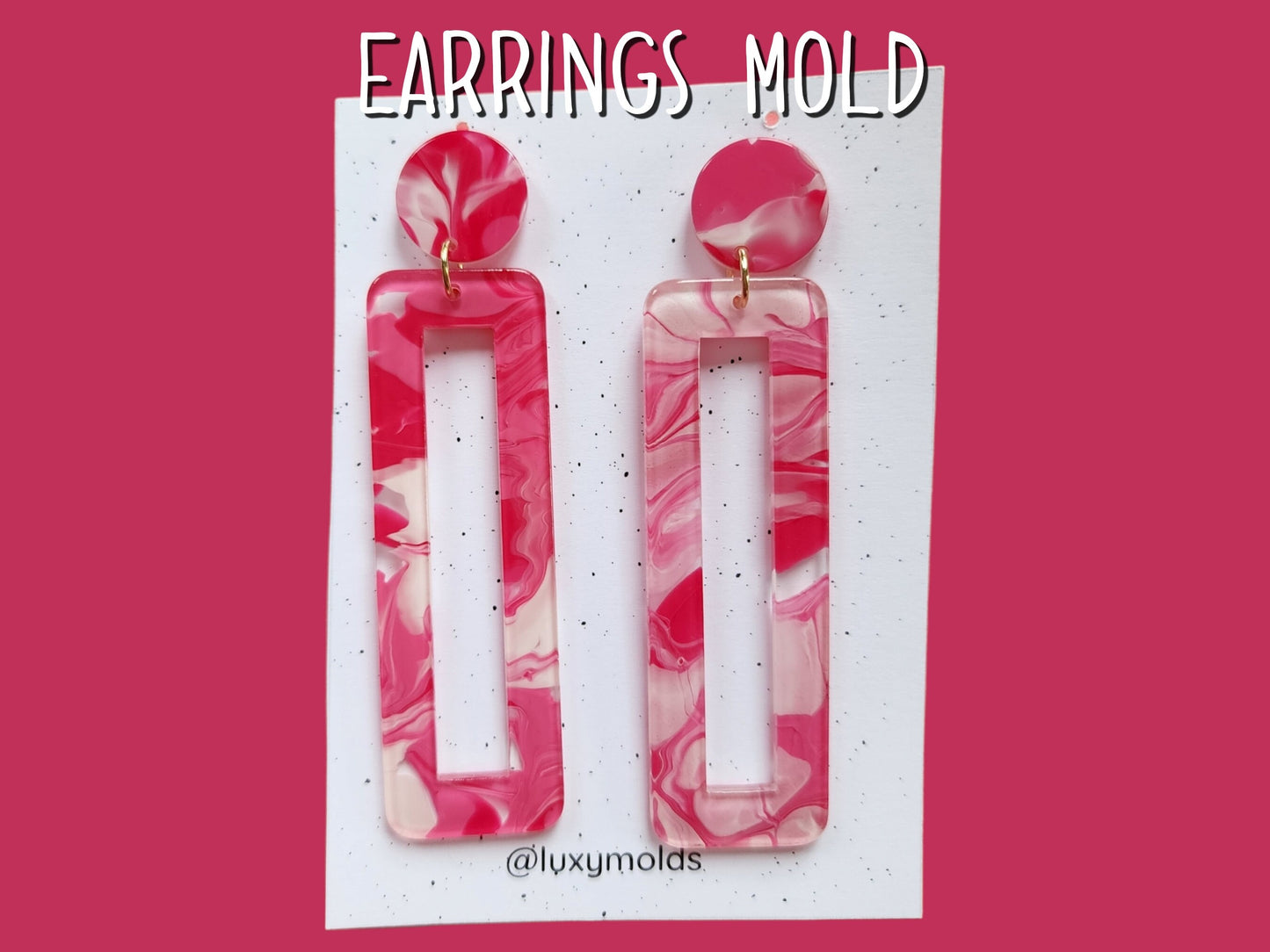 Silicone earrings mold / Silicone epoxy mold / Silicone UV resin molds / Geometry earrings silicone jewelry mold