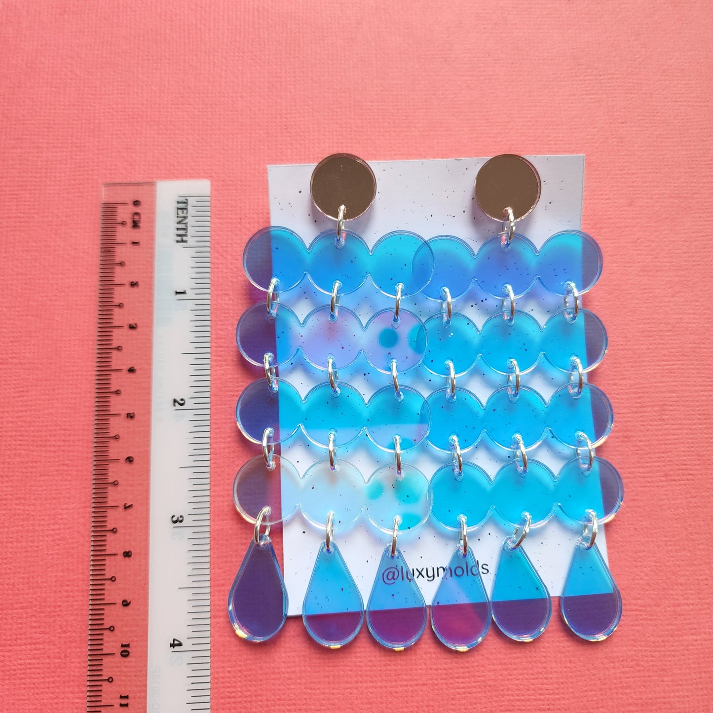 Silicone earrings mold / Silicone epoxy mold / Silicone UV resin molds / Geometry drop earrings silicone jewelry mold